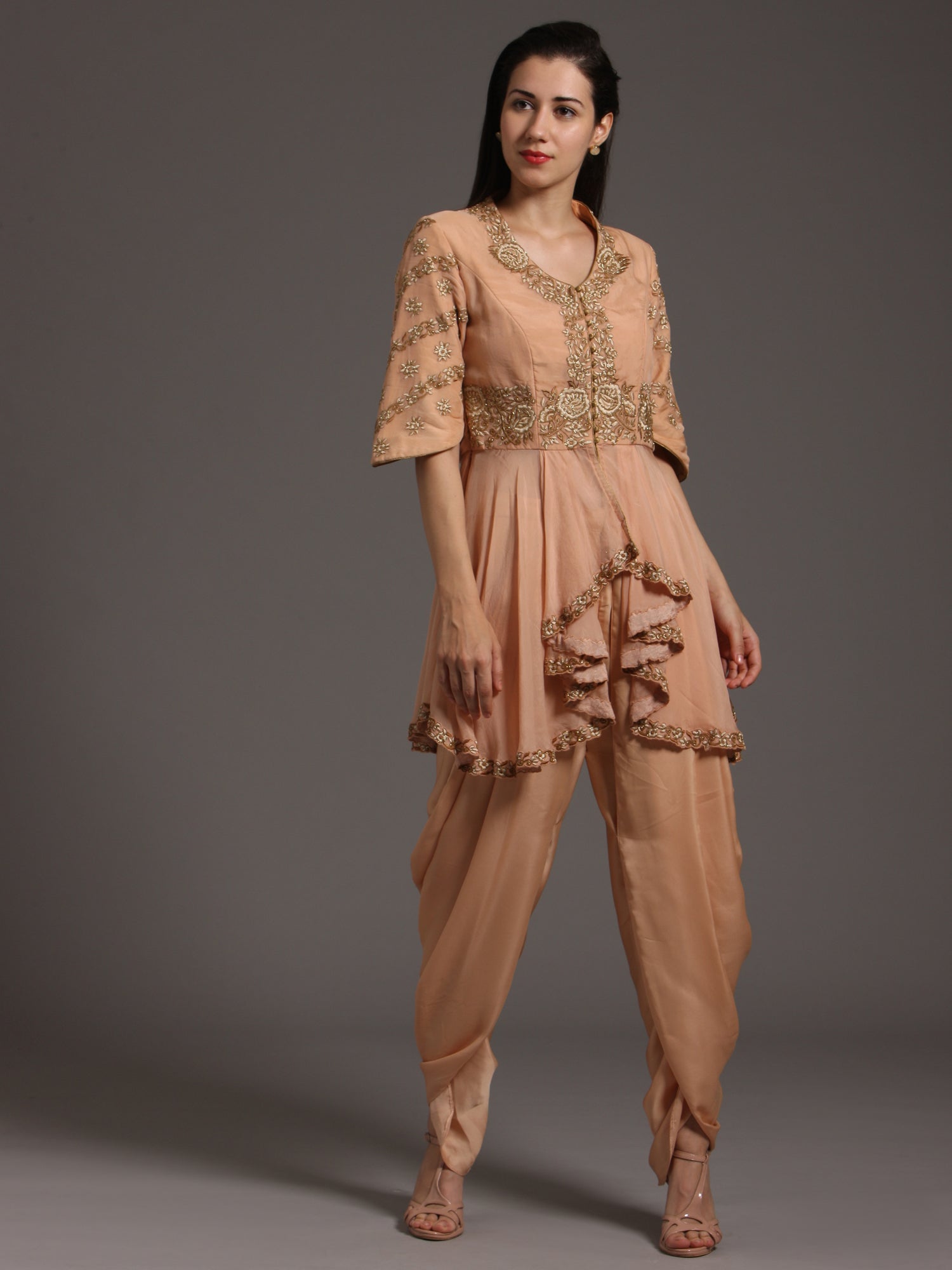 Naz Peplum with dhoti pants