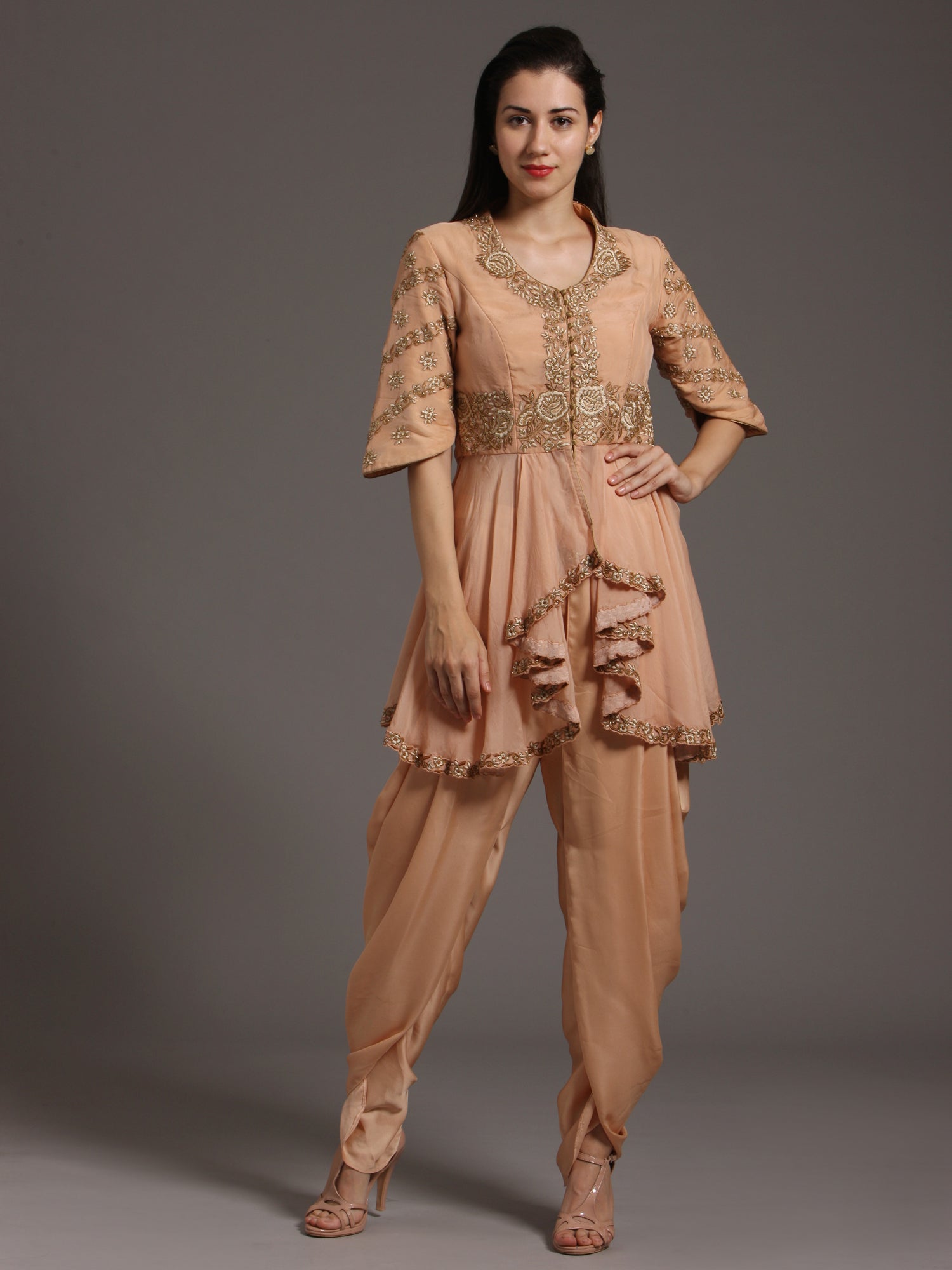 Naz Peplum with dhoti pants