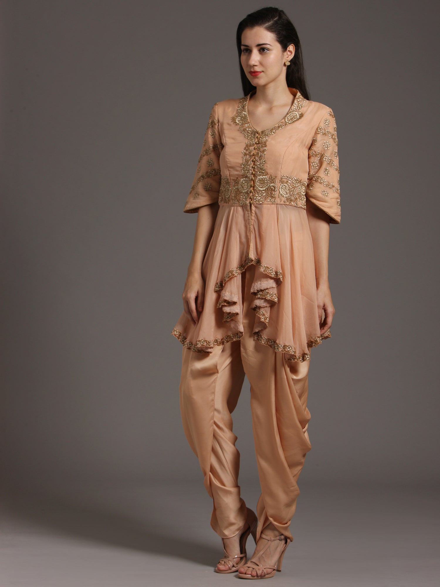 Naz Peplum with dhoti pants