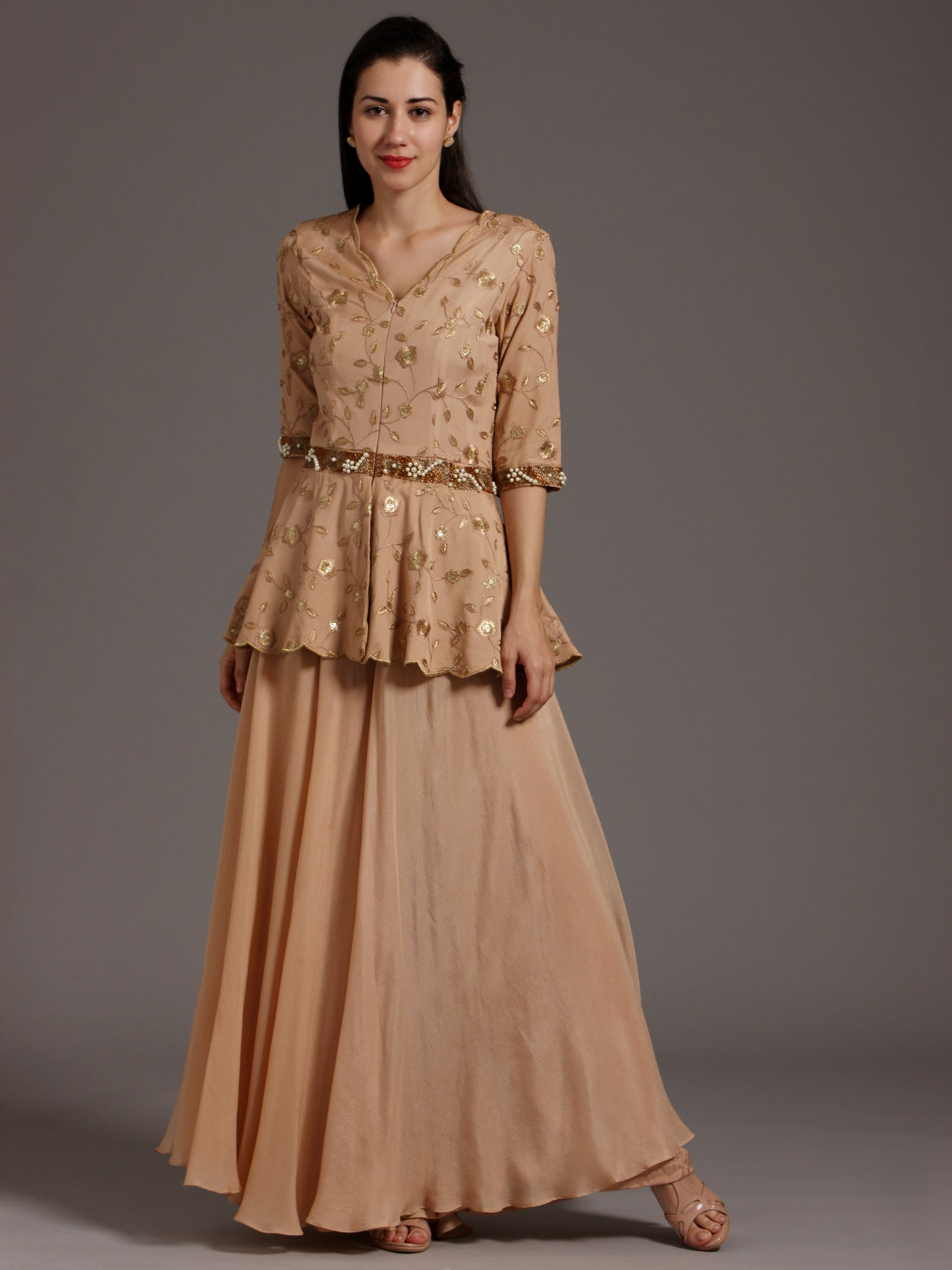 Aasia Peplum flared jumpsuit