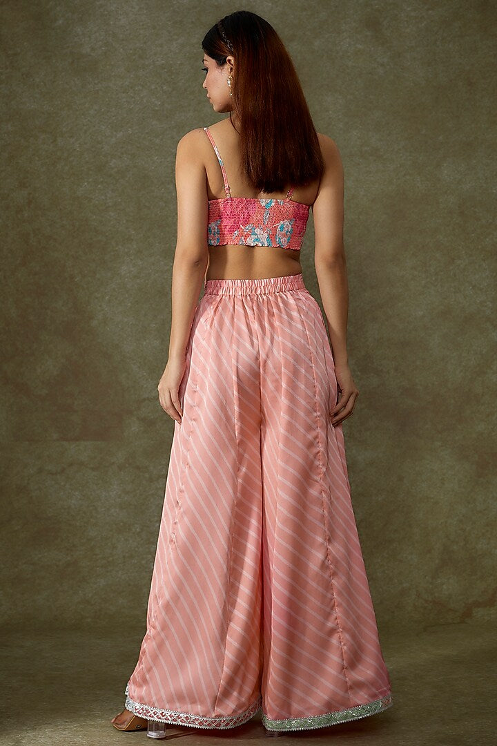 Pink Muslin Printed Scoop Blouse