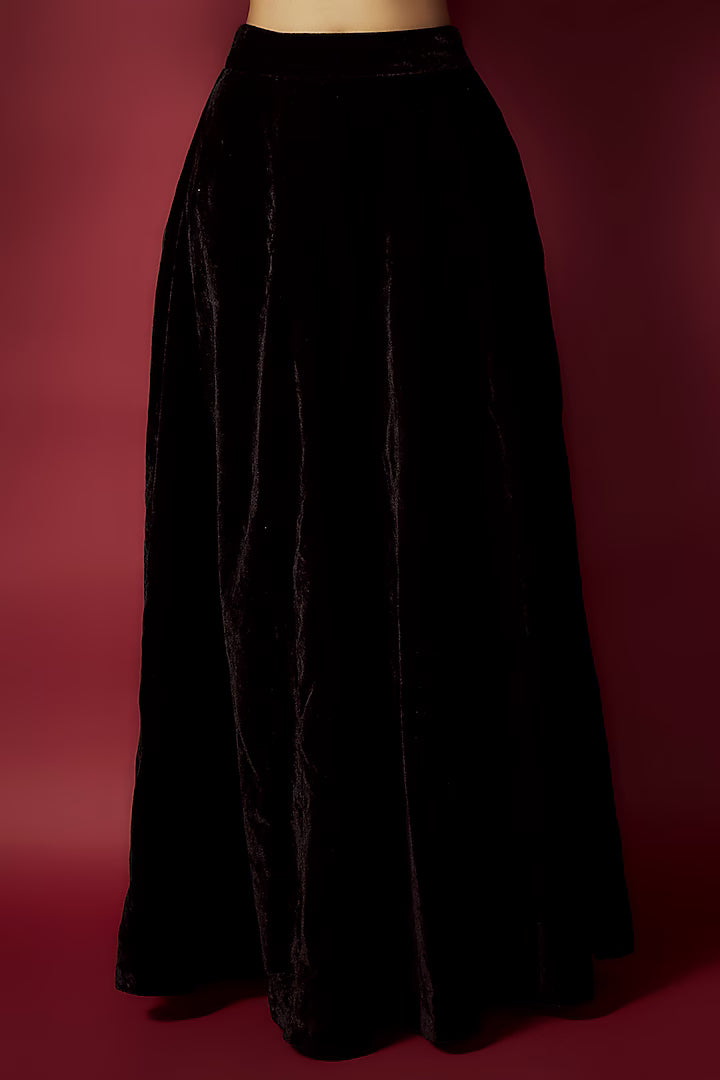 Black Velvet Lehenga Set
