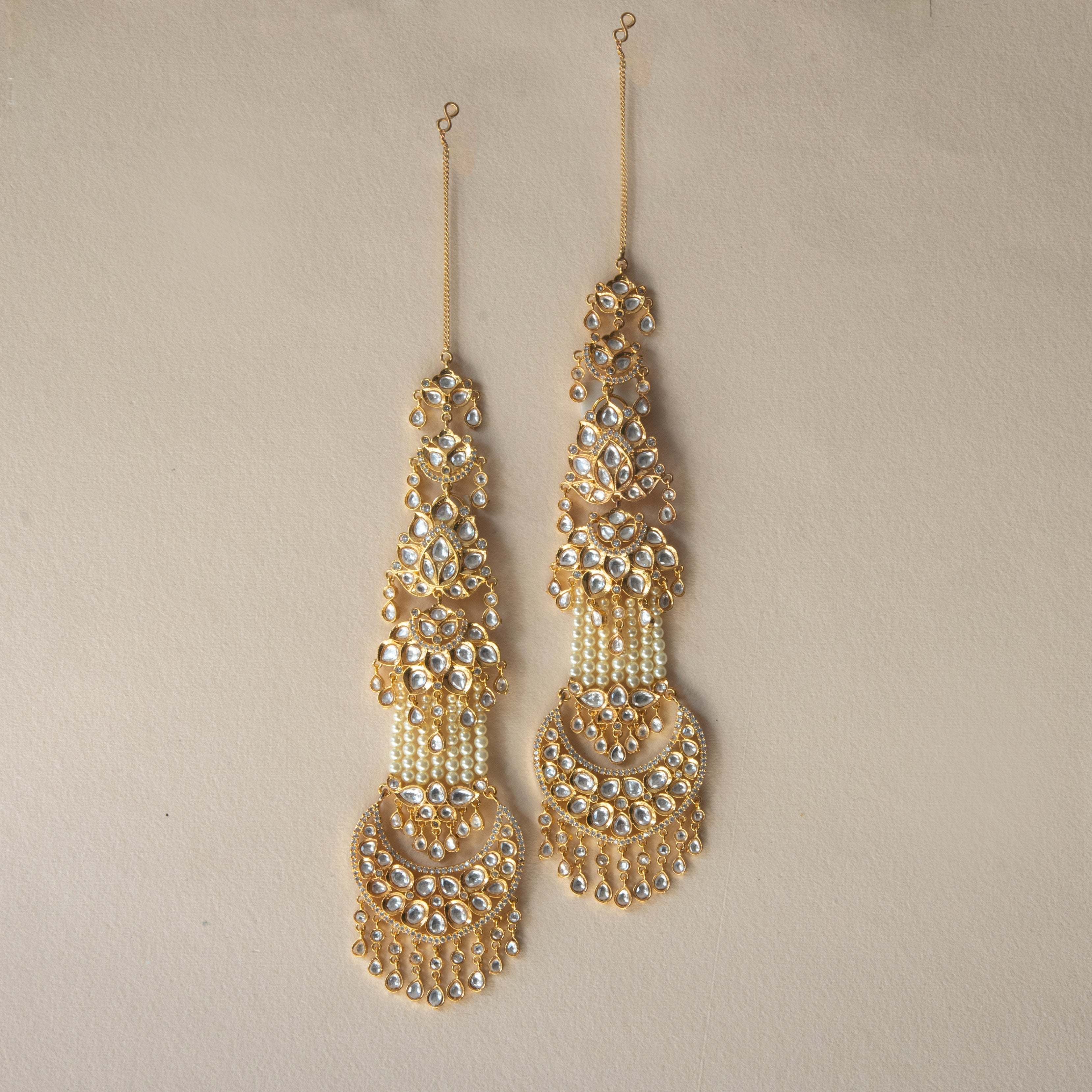 Gabrielle Big Pearl Kundan Earrings