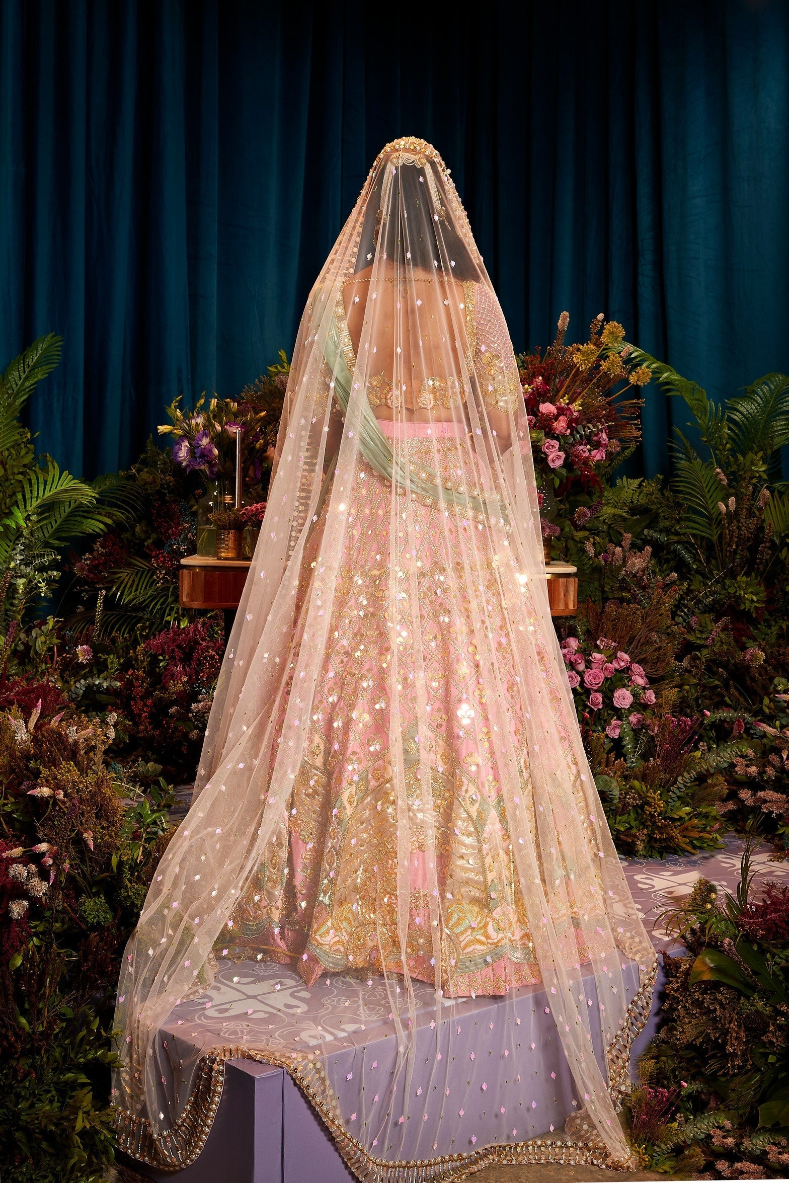 ALICE - BABY PINK ROYAL CARRIAGE LEHENGA SET