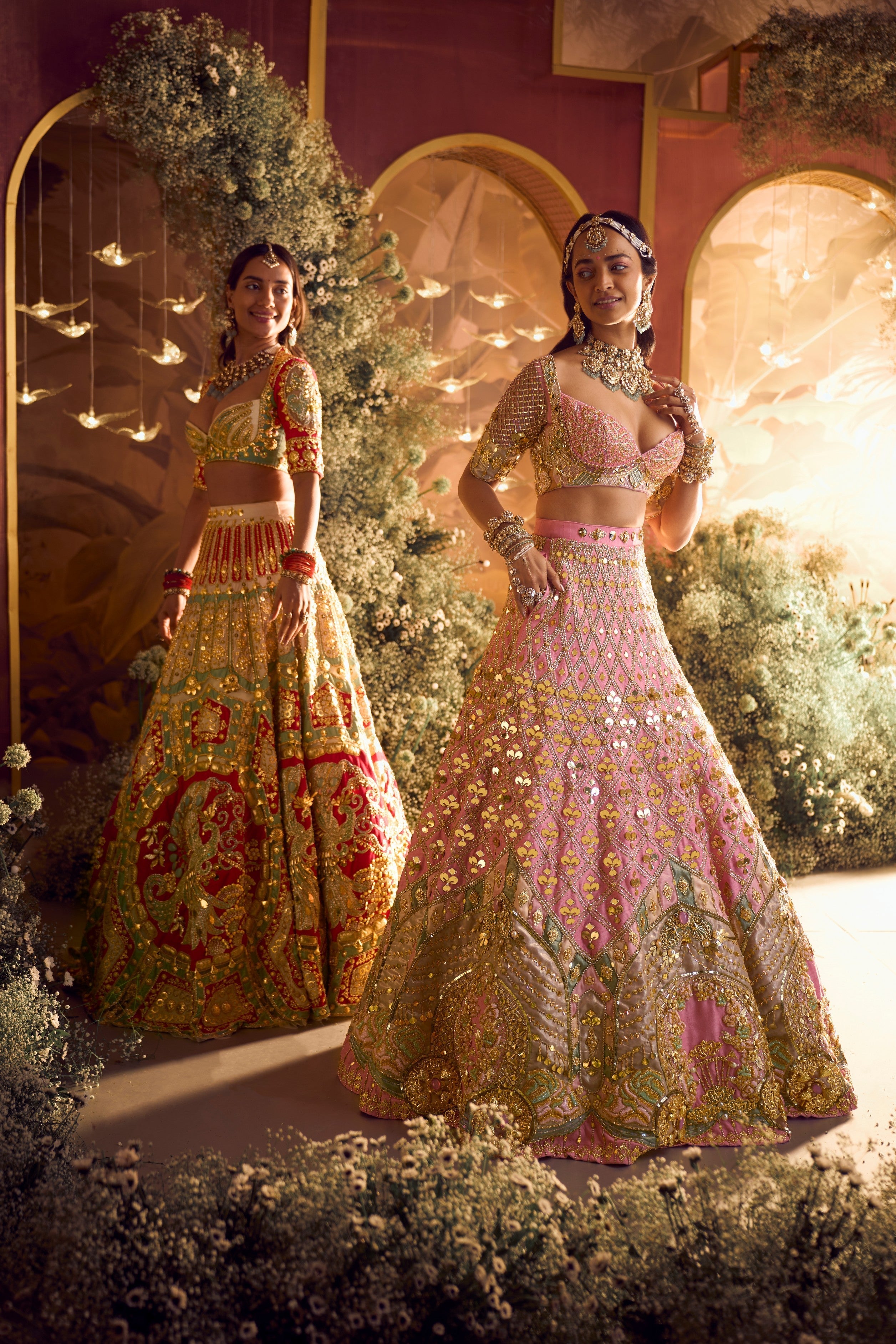 ALICE - BABY PINK ROYAL CARRIAGE LEHENGA SET