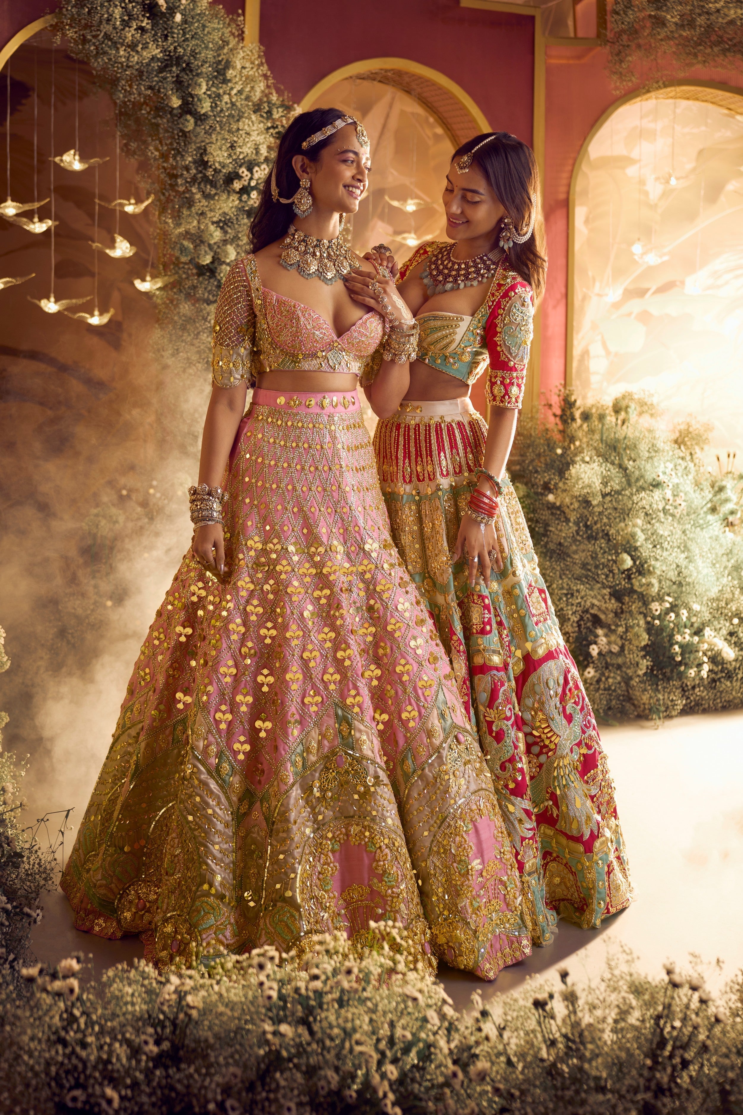 ALICE - BABY PINK ROYAL CARRIAGE LEHENGA SET