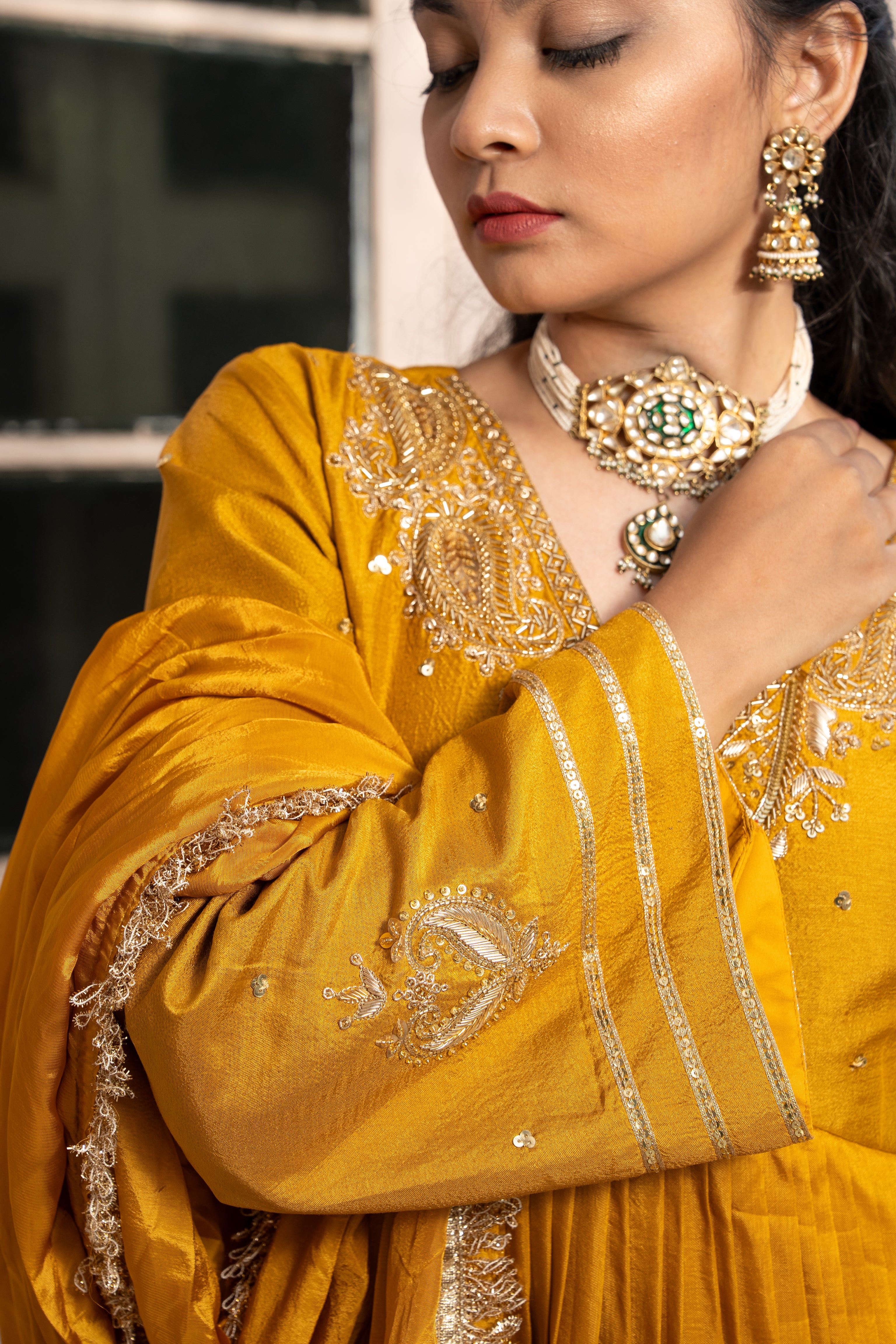 Mustard Yellow Kurta Set with dupatta