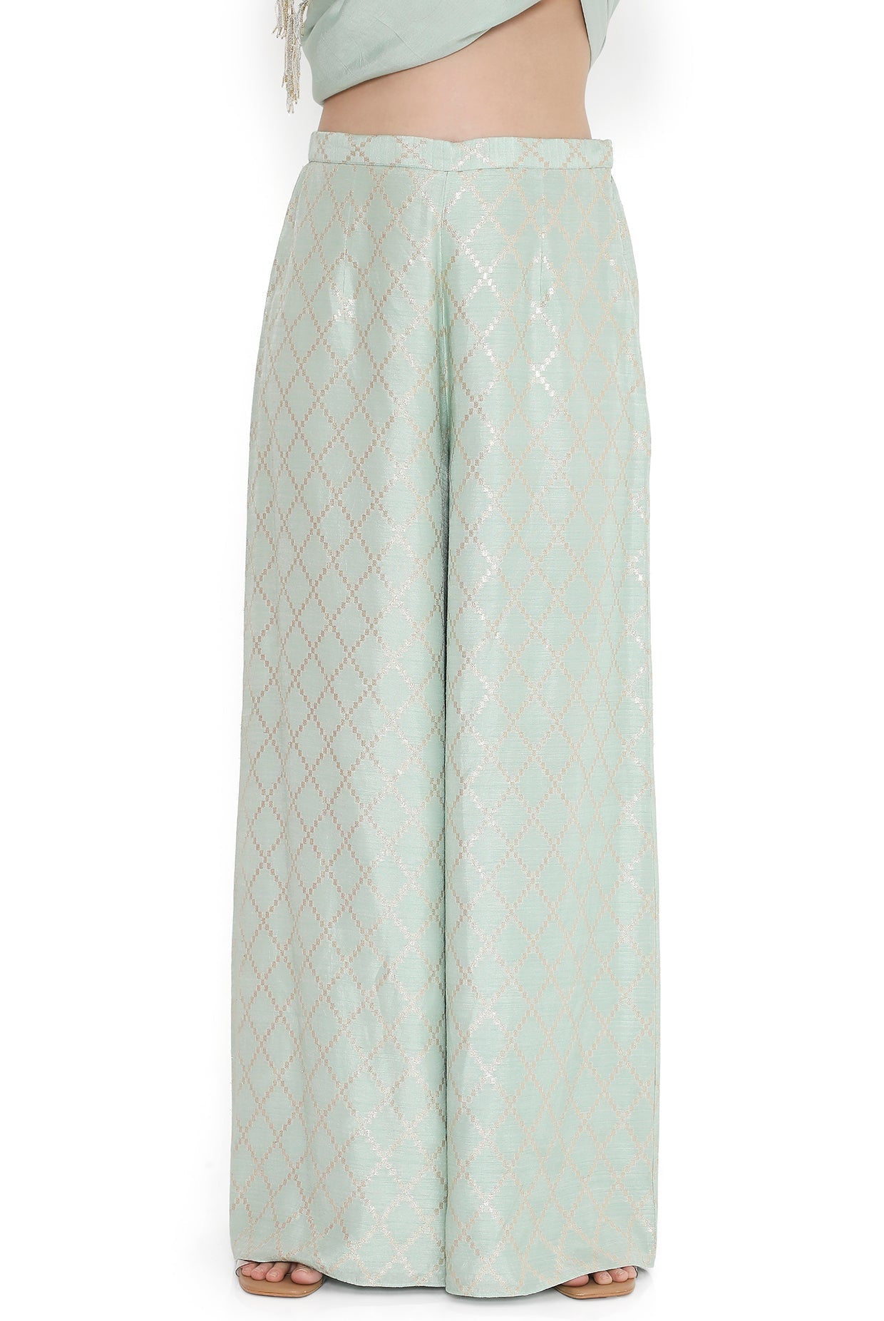 Powder Blue Embroidered Kurta With Pant And Dupatta