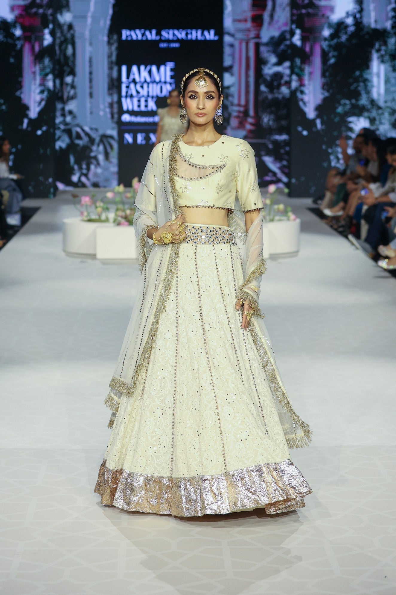 Khadija Beige Choli With Lehenga And Dupatta