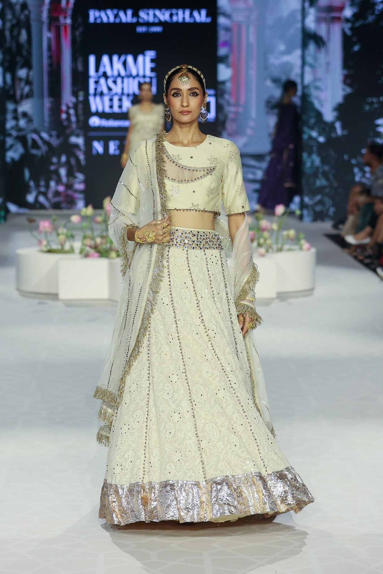 Khadija Beige Choli With Lehenga And Dupatta