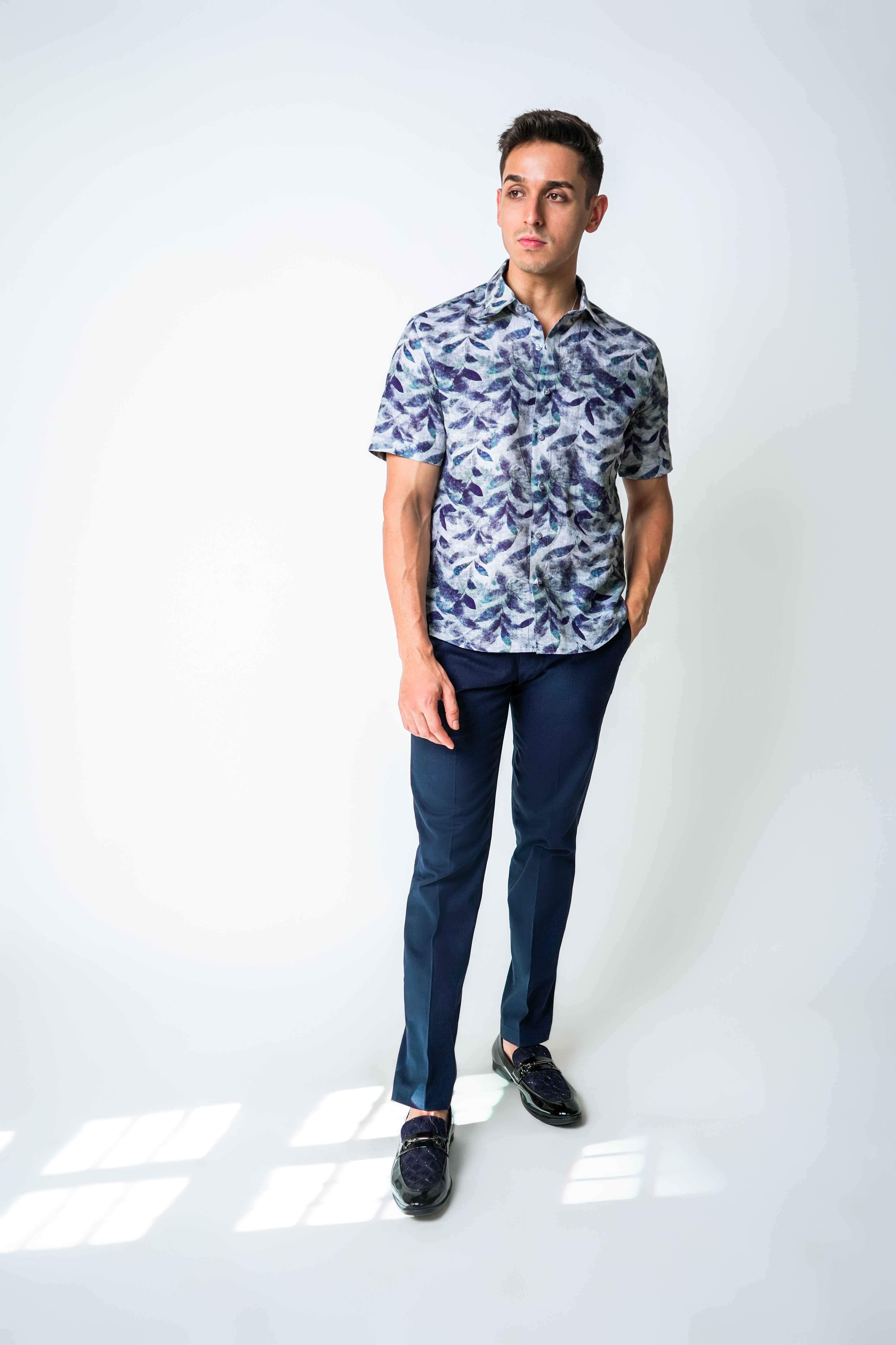 Cobalt flora shirt