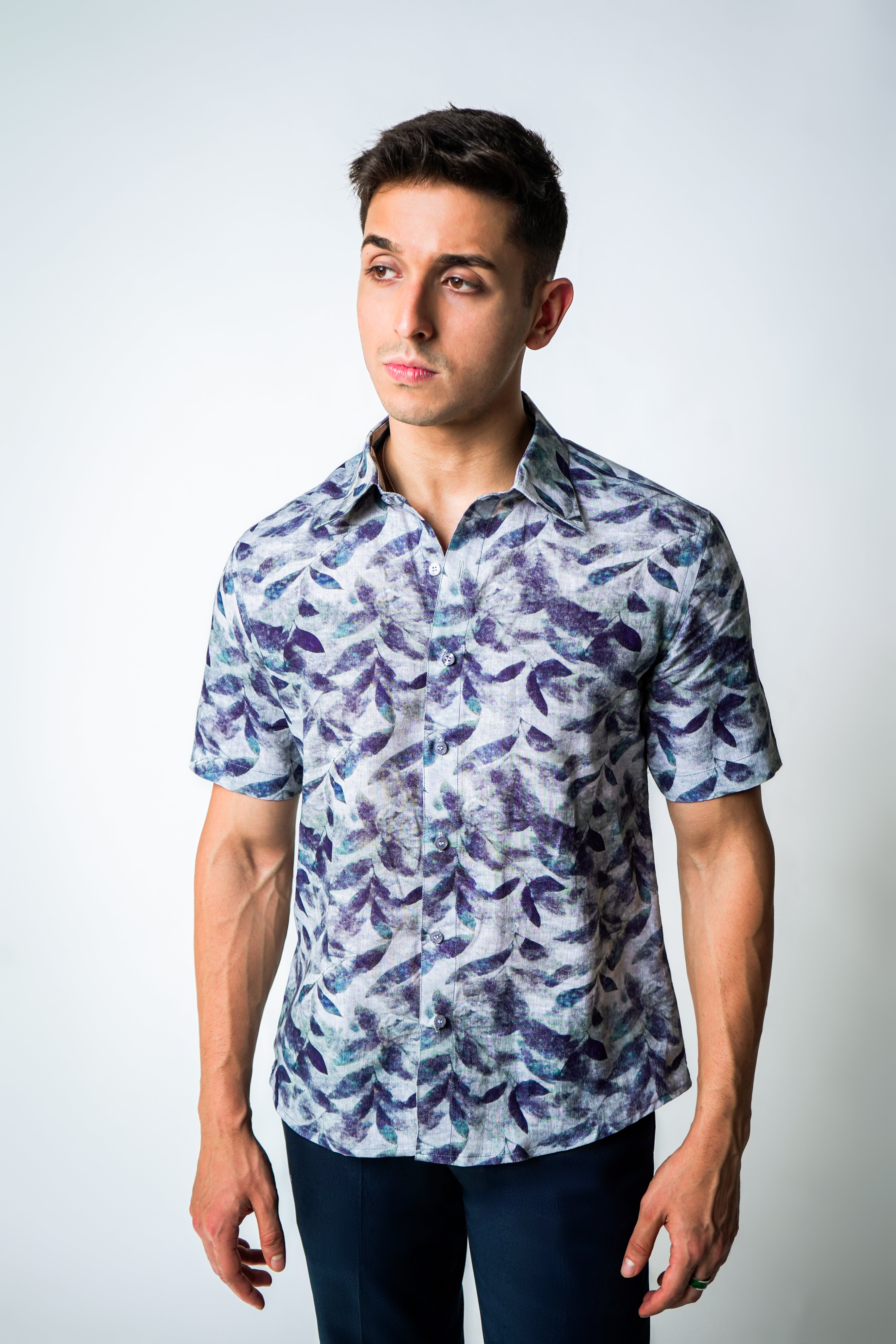 Cobalt flora shirt