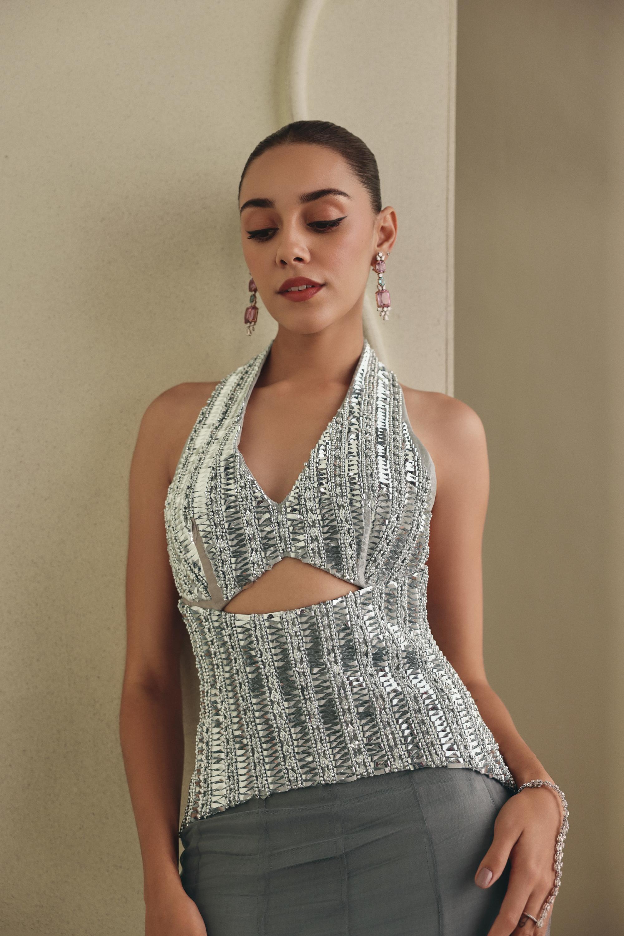 Silver Halter Mermaid Co-ord