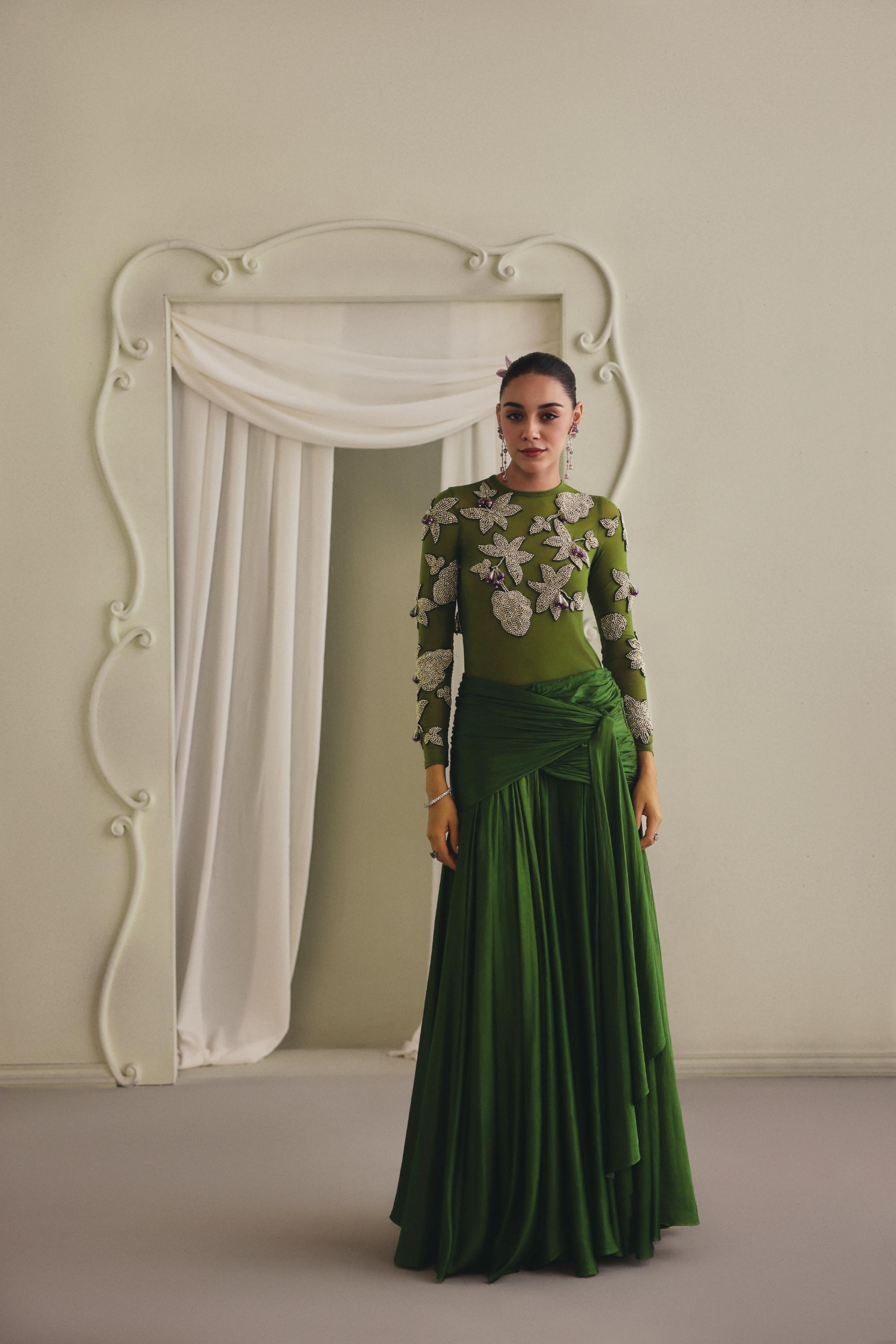 Olive Ethereal Bodysuit Set