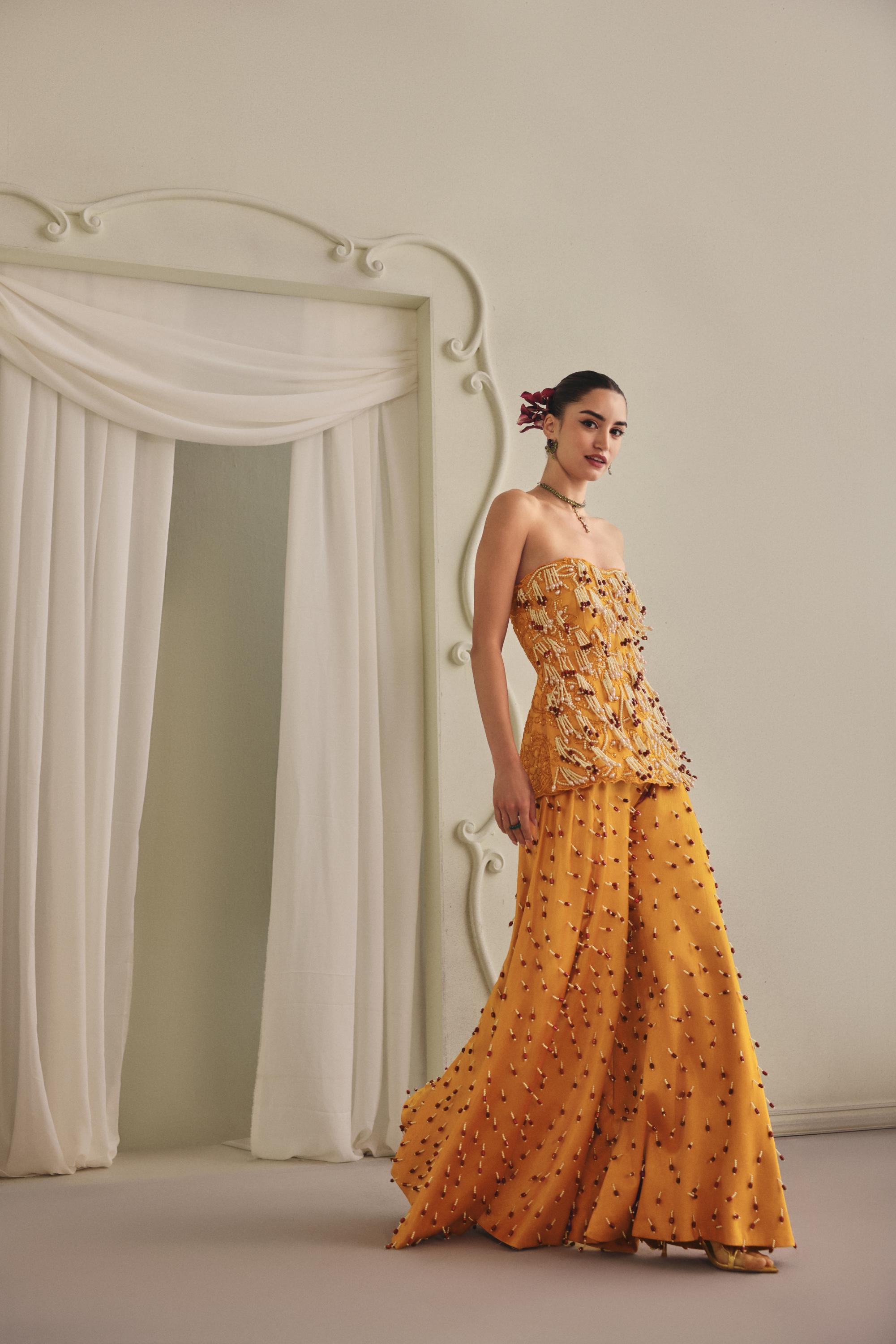 Pearl Cutdana Silk Co-ord