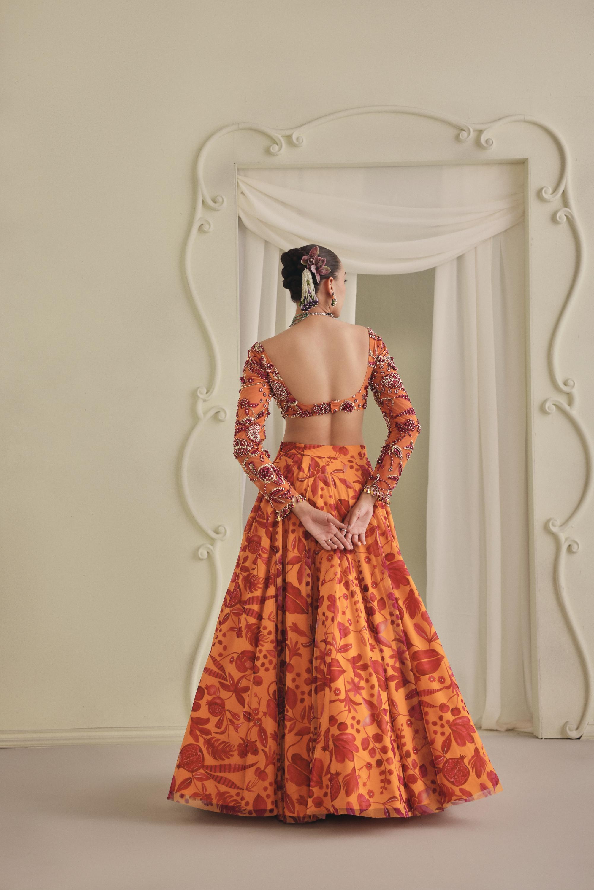 Sunlit Floral Yellow Lehenga