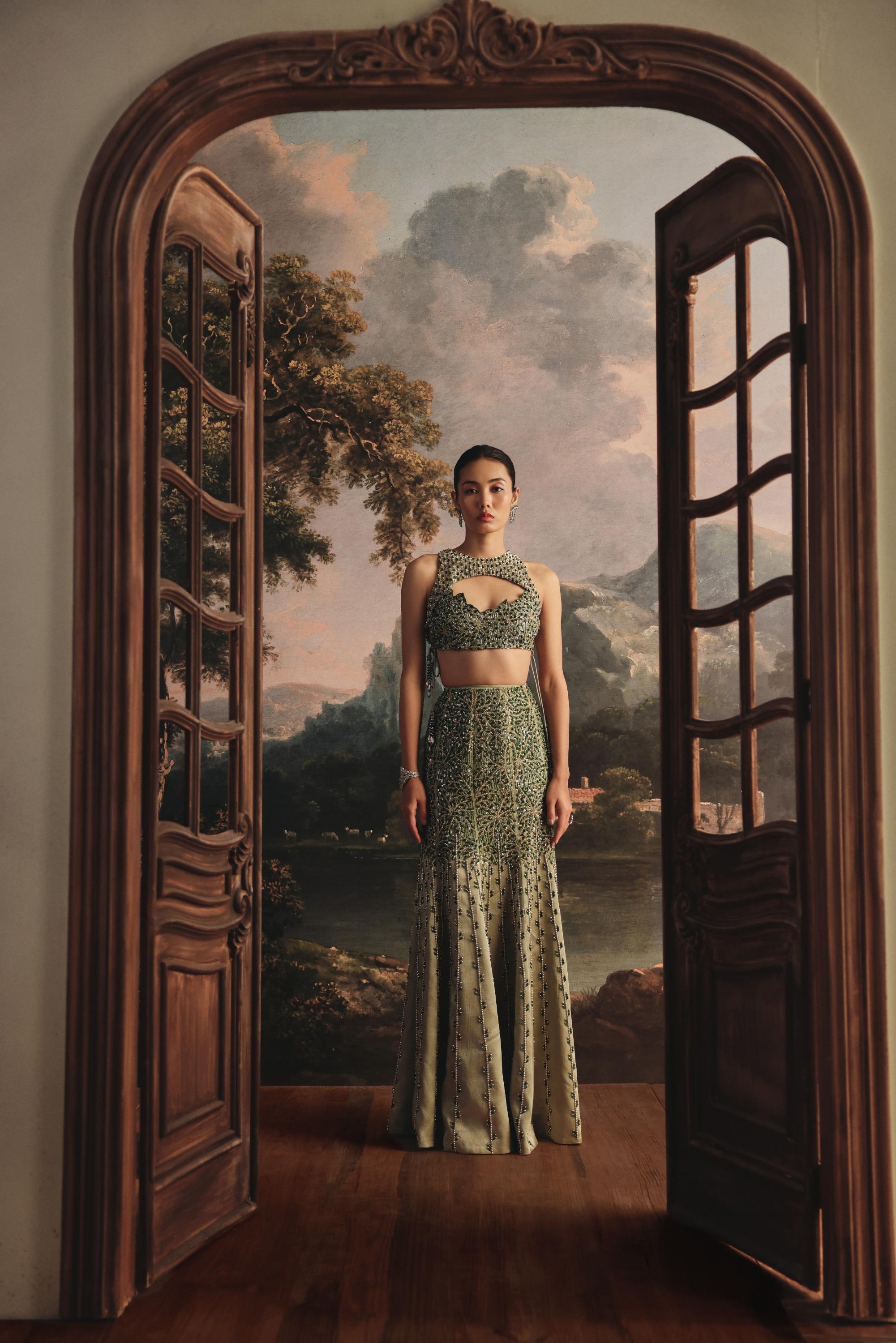 Olive Shimmer Mermaid Co-ord
