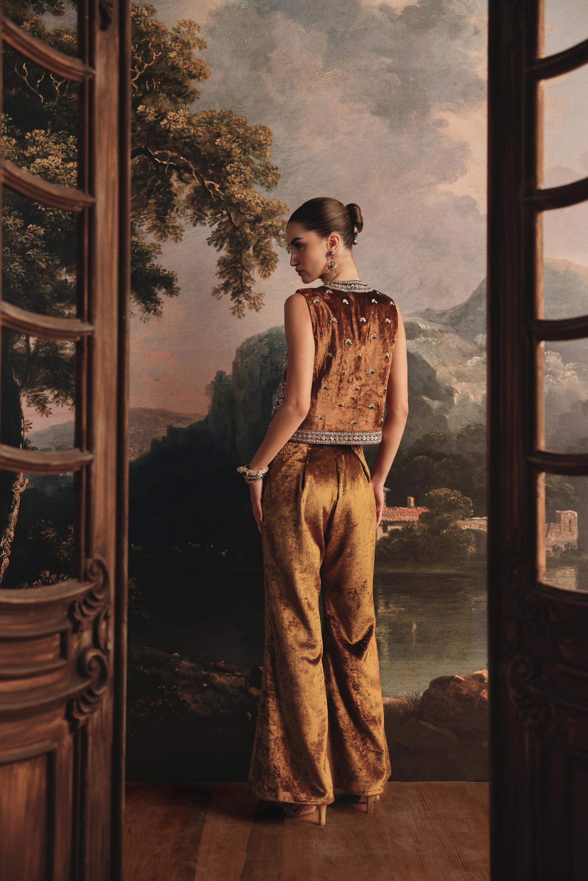 Velvet Zardosi Co-ord Set