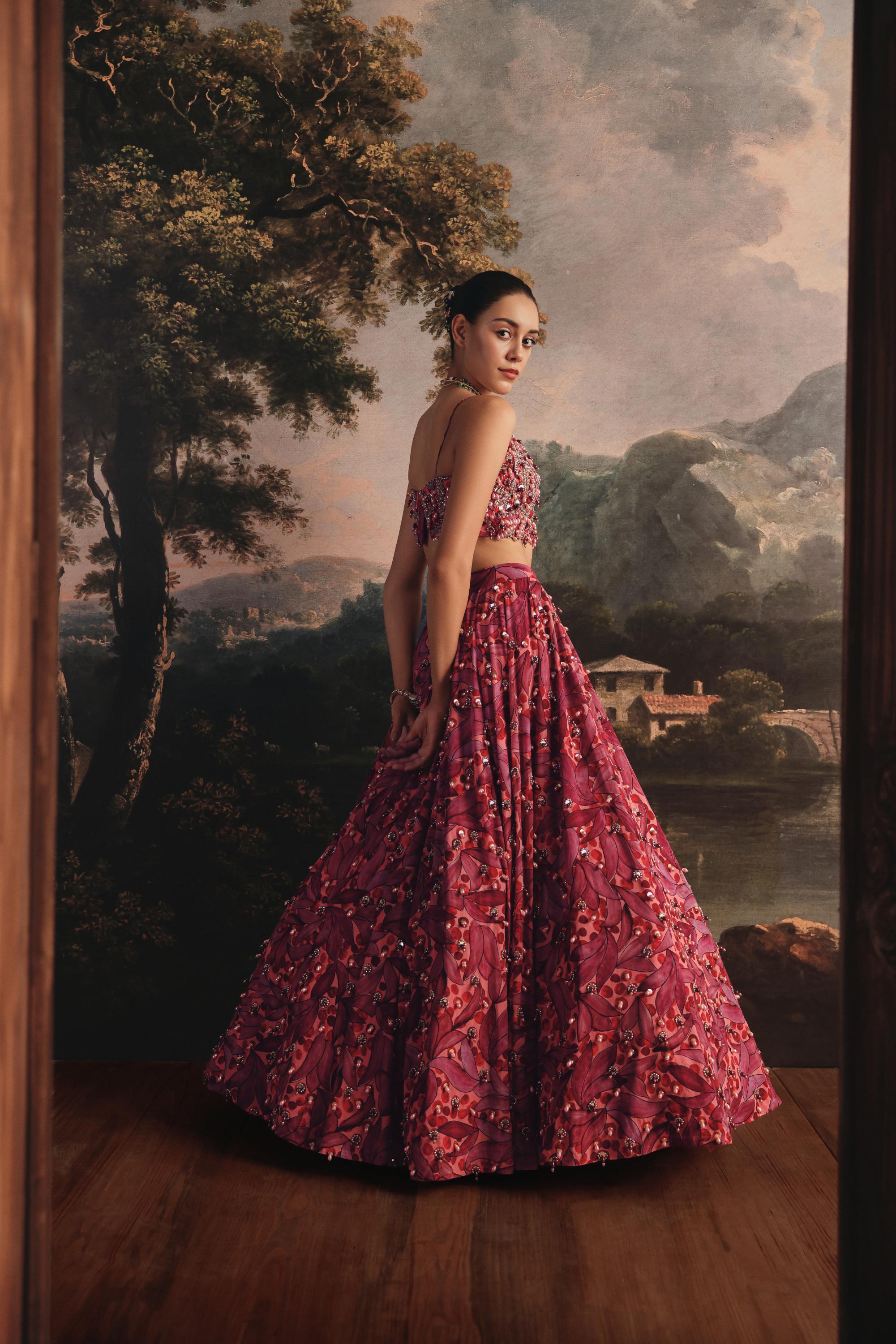 Crimson Radiance Lehenga