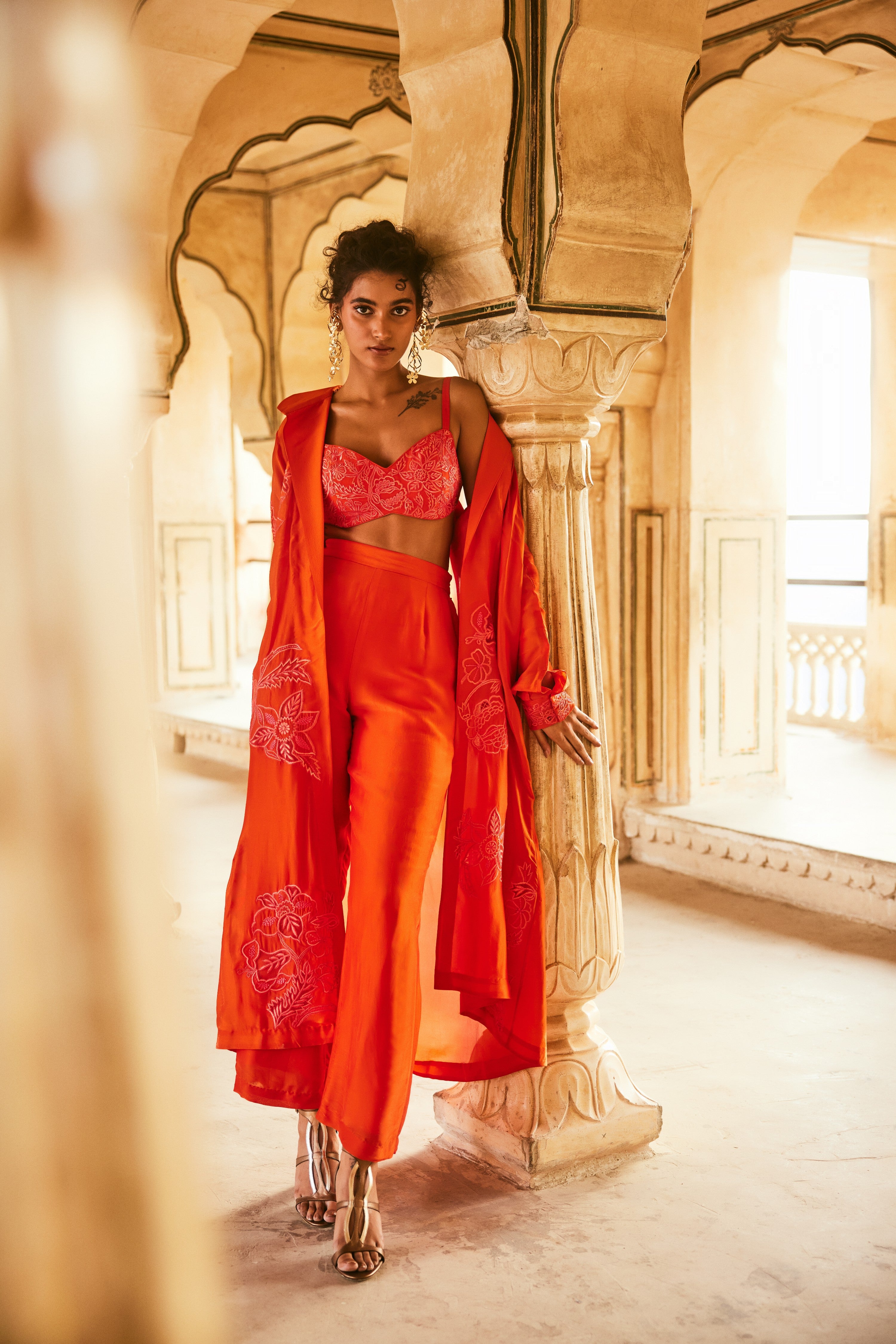 ANTOINETTE JACKET SET – VERMILLION