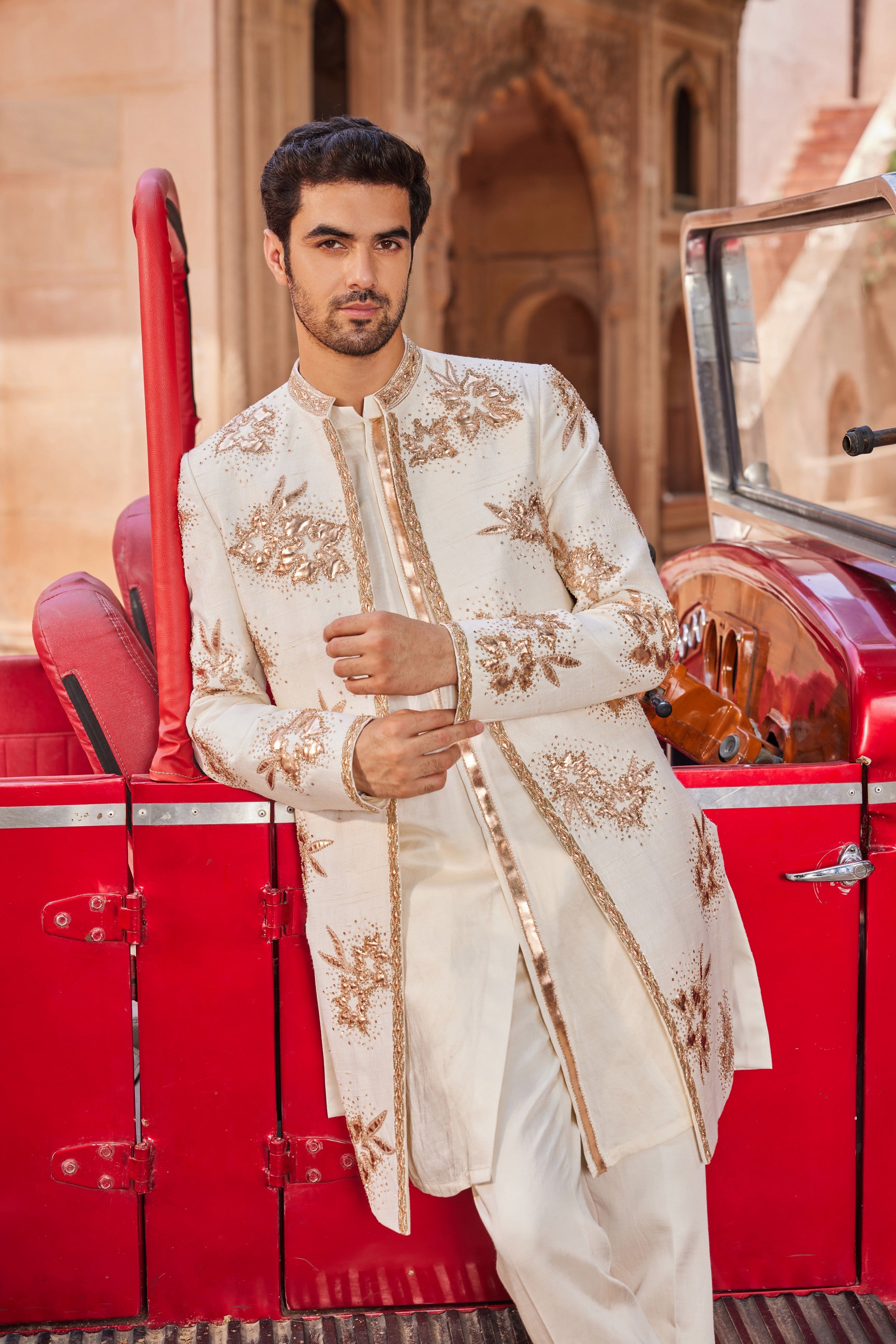 Shaheen Open Sherwani Set