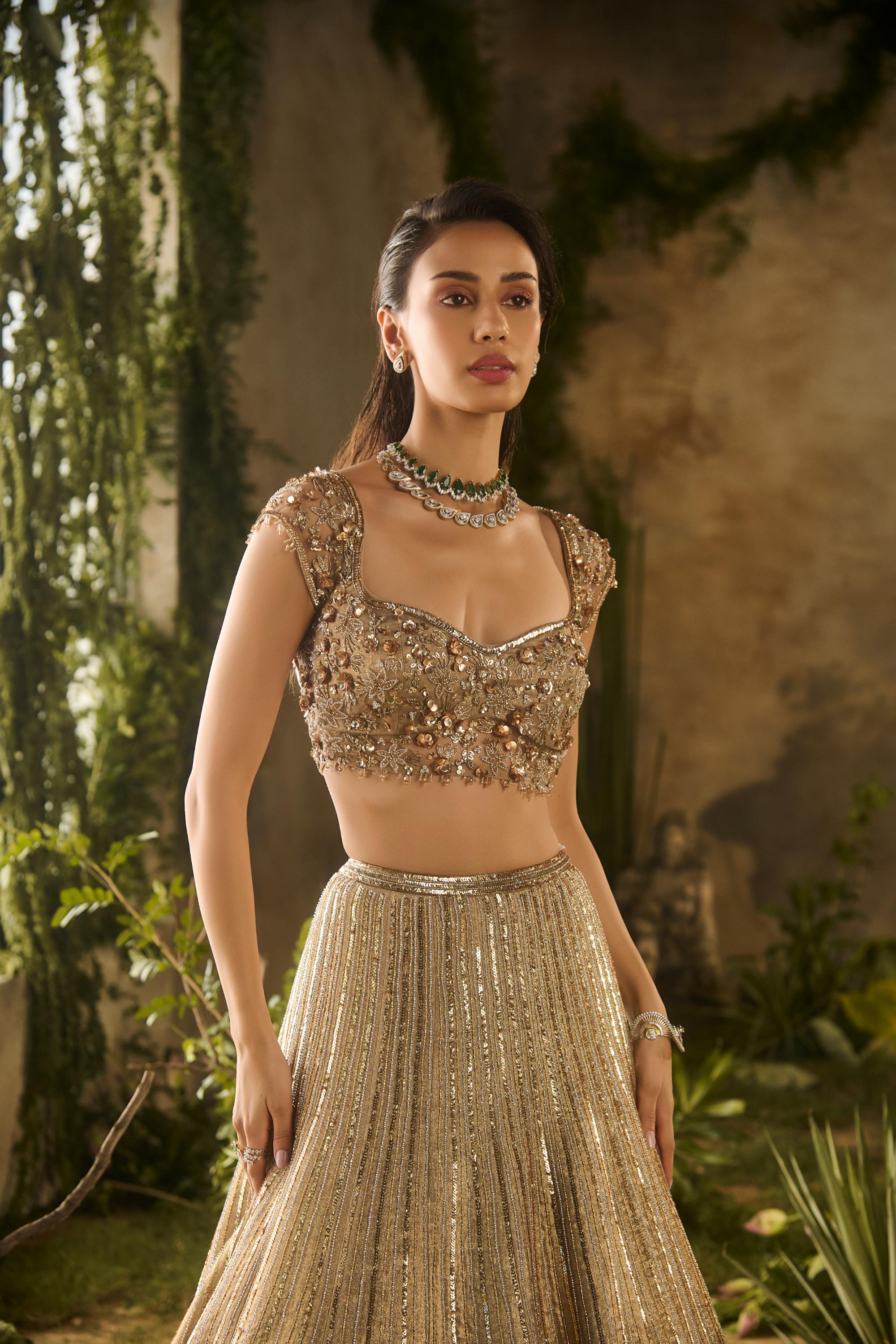 GOLD SPECTRUM LEHENGA SET