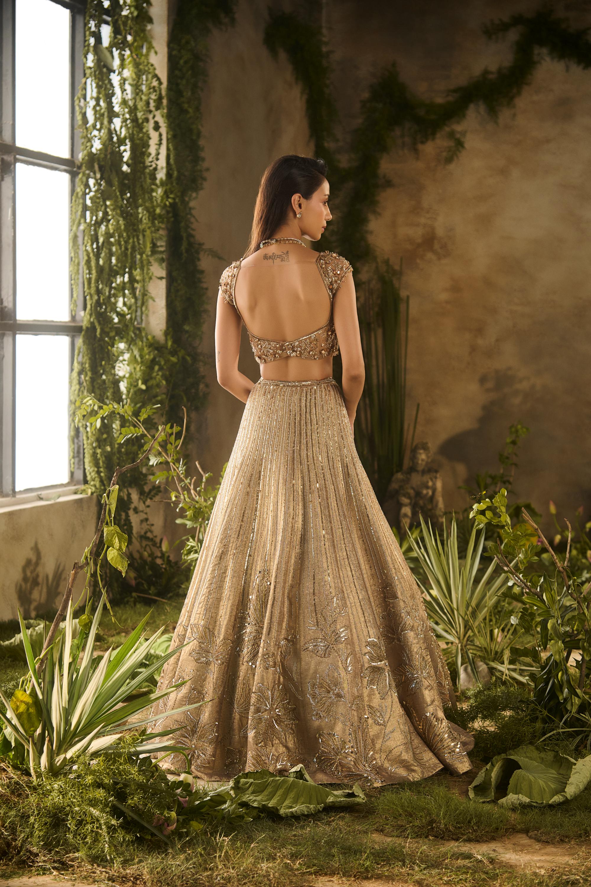 GOLD SPECTRUM LEHENGA SET