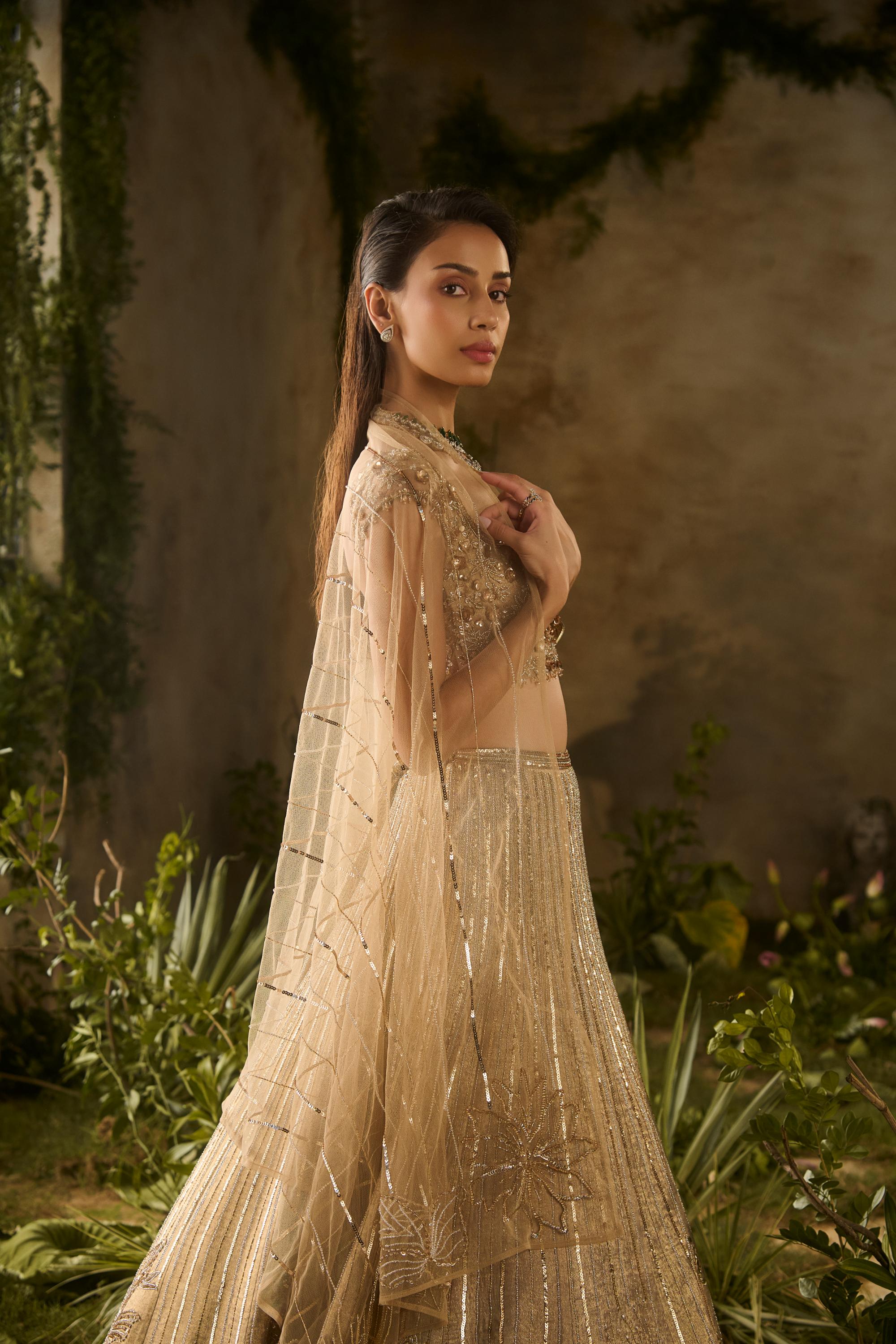 GOLD SPECTRUM LEHENGA SET