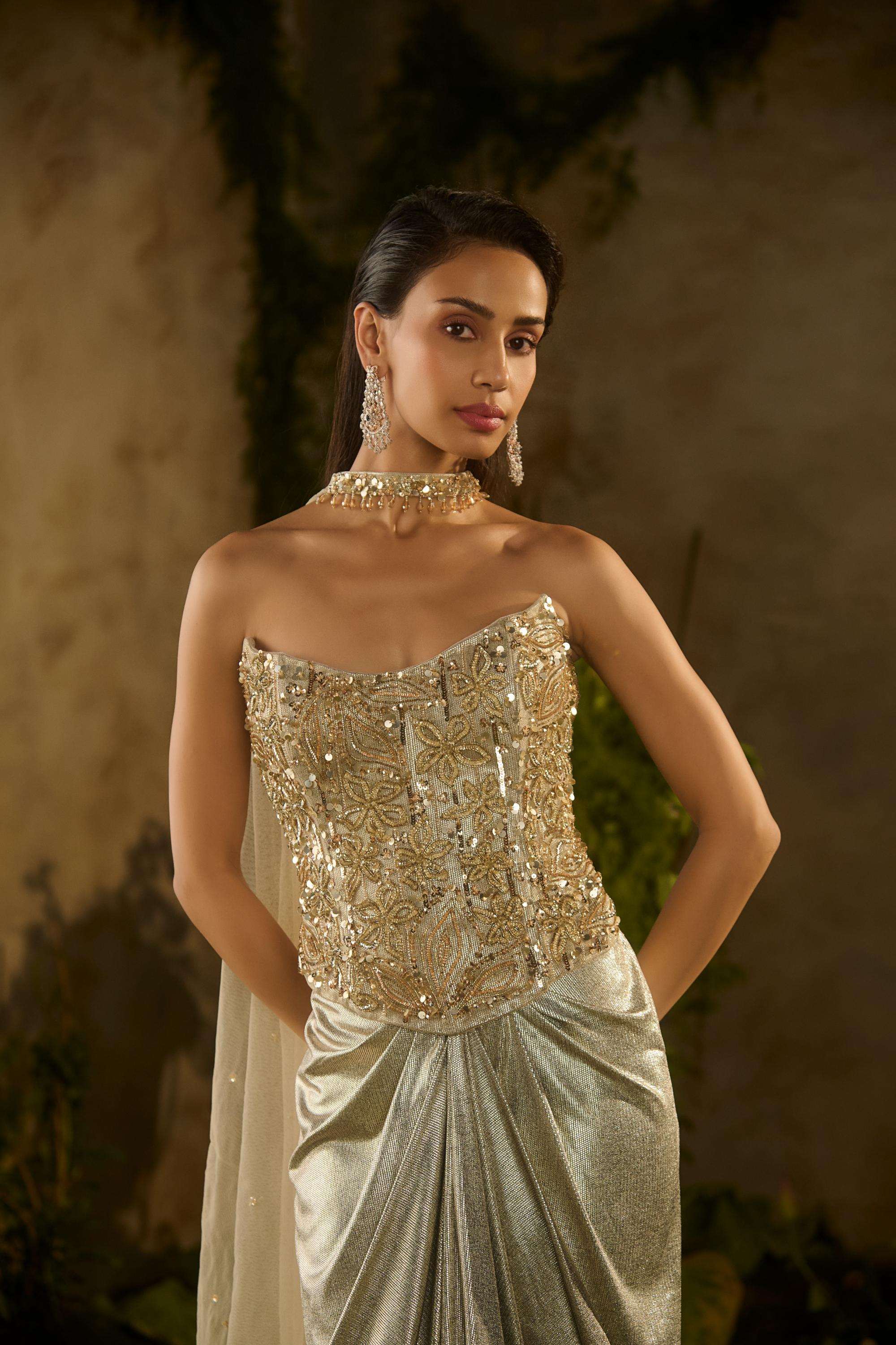 LUNARIA DRAPE SKIRT SET