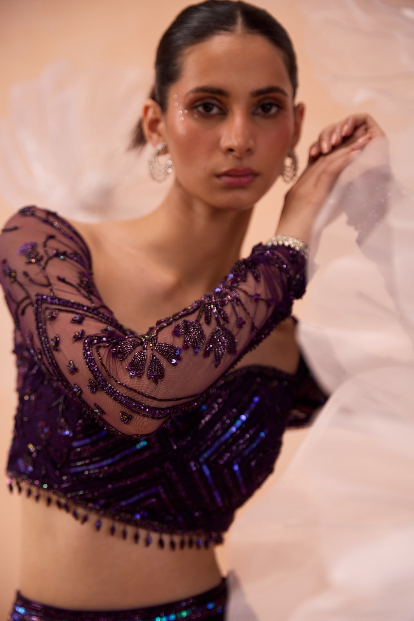 Purple Glam Lehanga Set