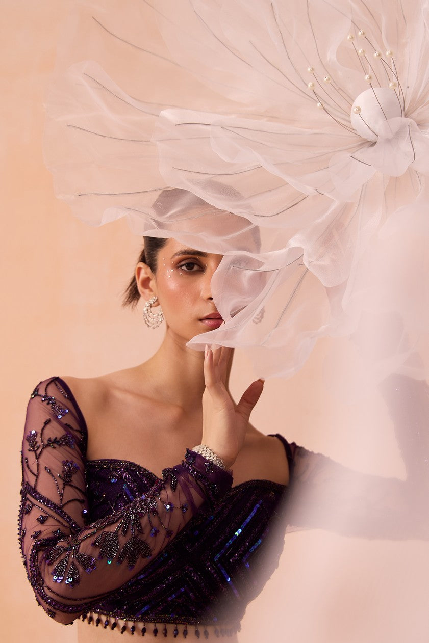 Purple Glam Lehanga Set