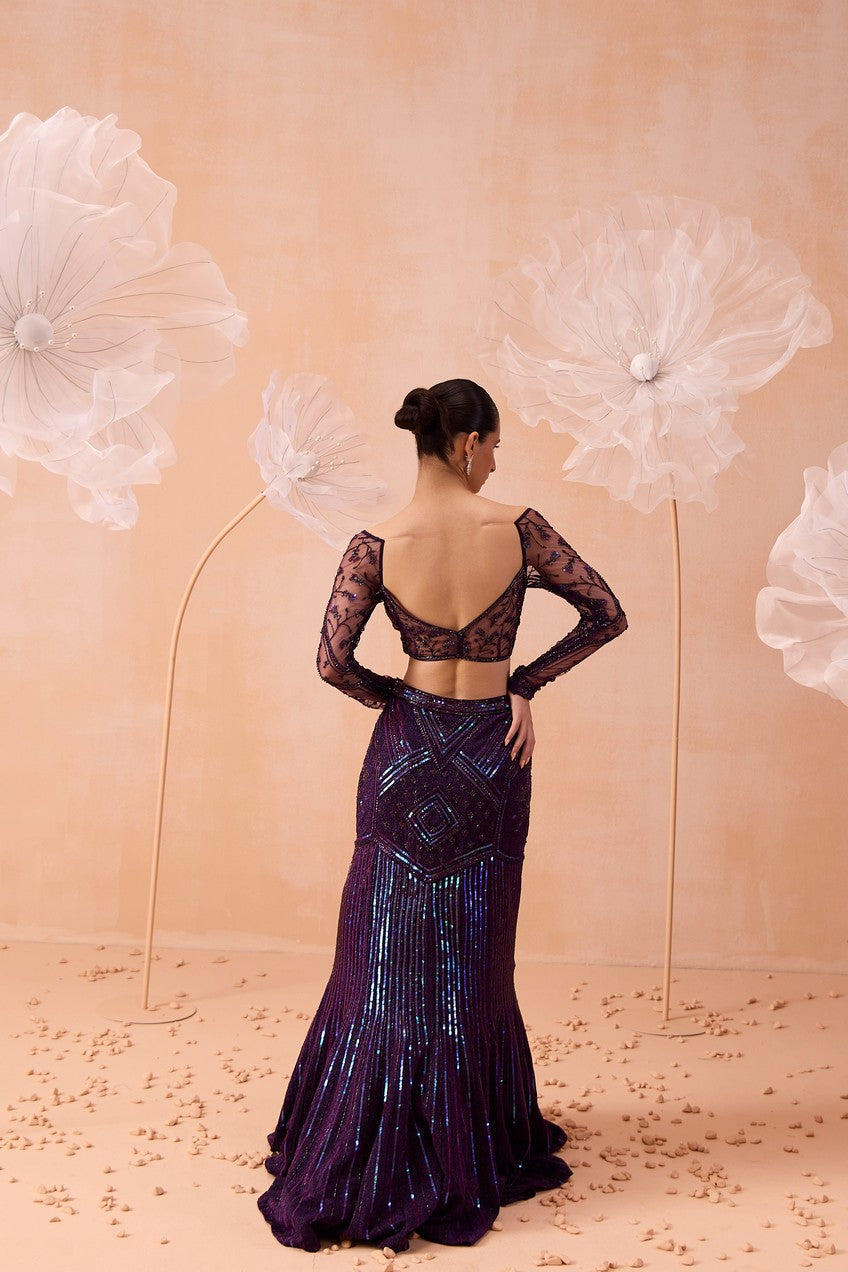 Purple Glam Lehanga Set