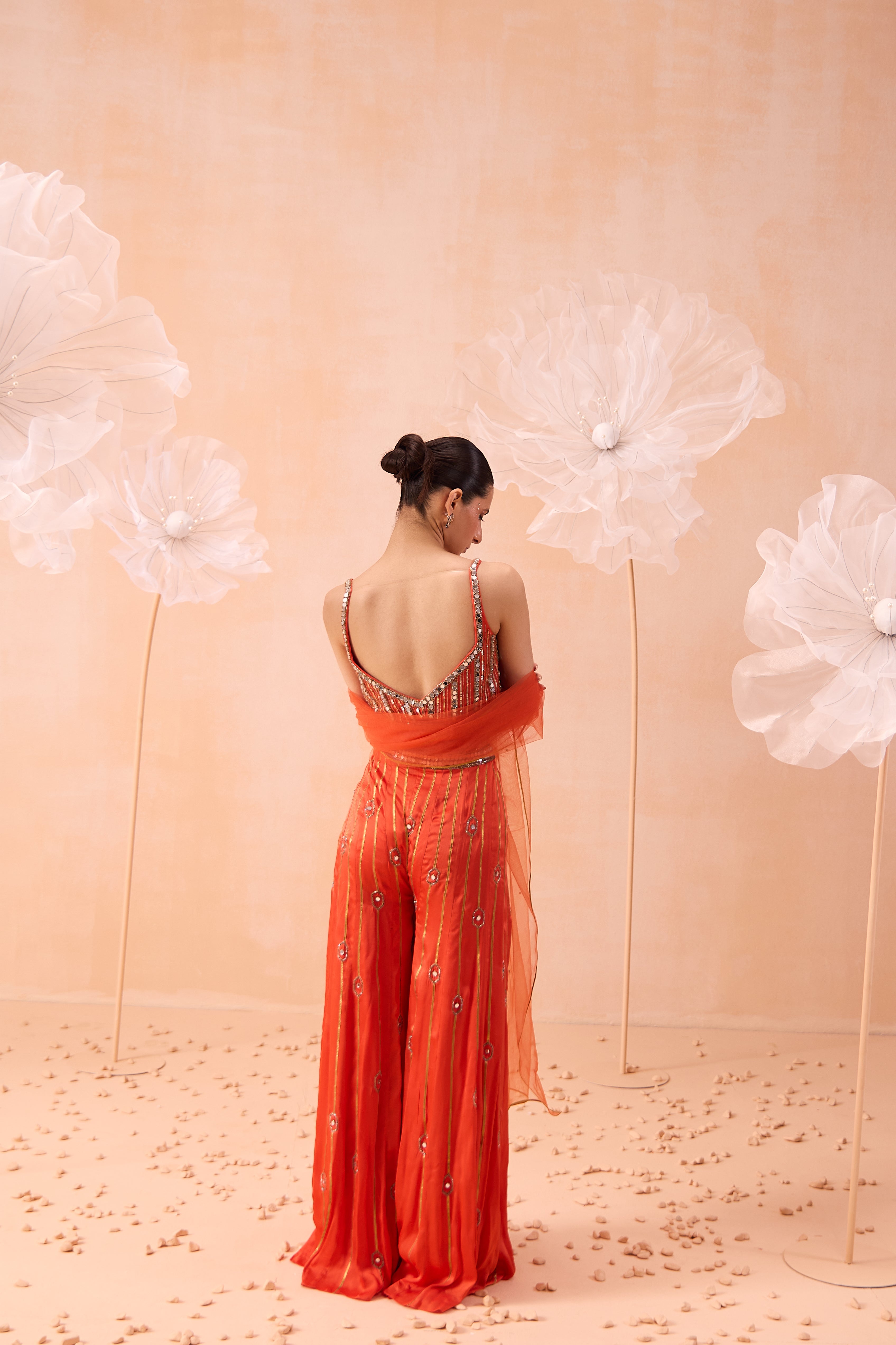 Candy Orange Pant Set