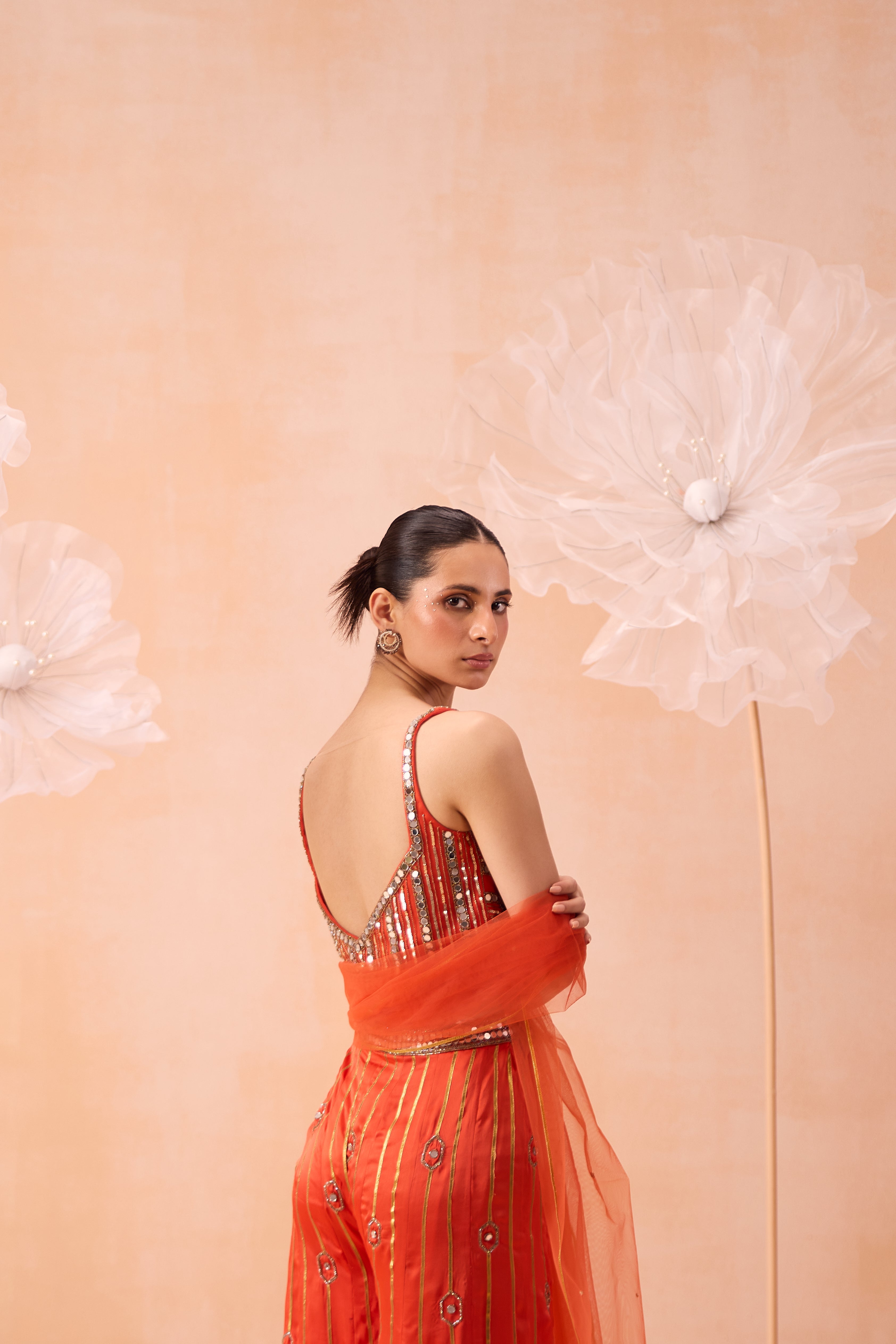 Candy Orange Pant Set