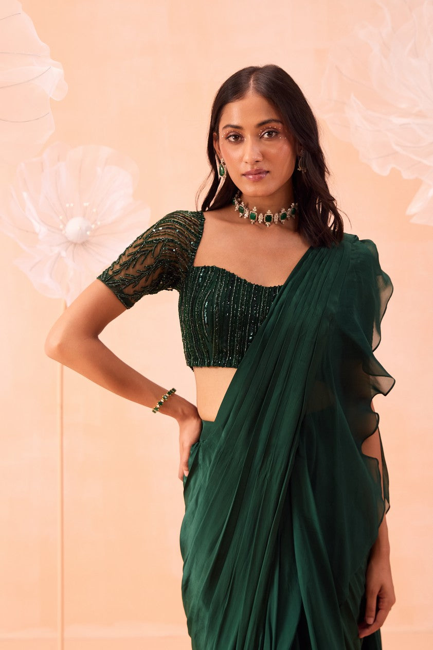 Emerald Saree Set