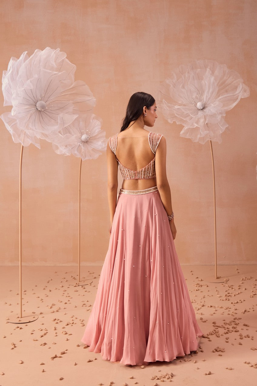 Nudo Pink Lehanga Set
