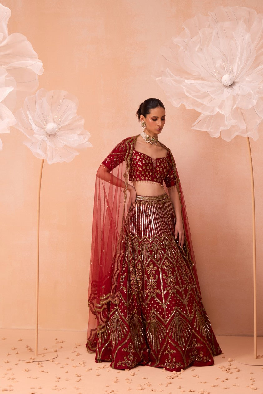 Leaf Lehenga Set