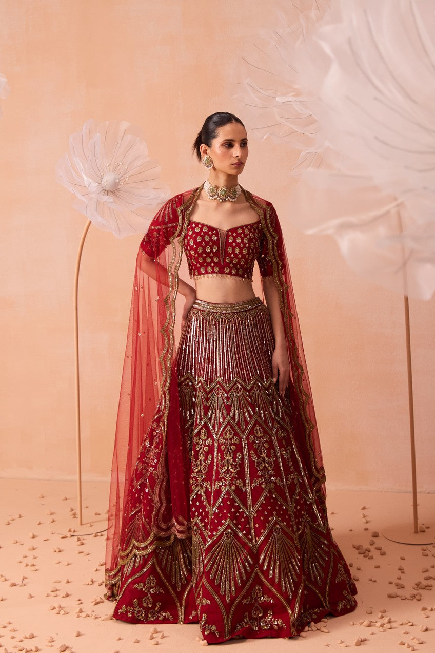 Leaf Lehenga Set