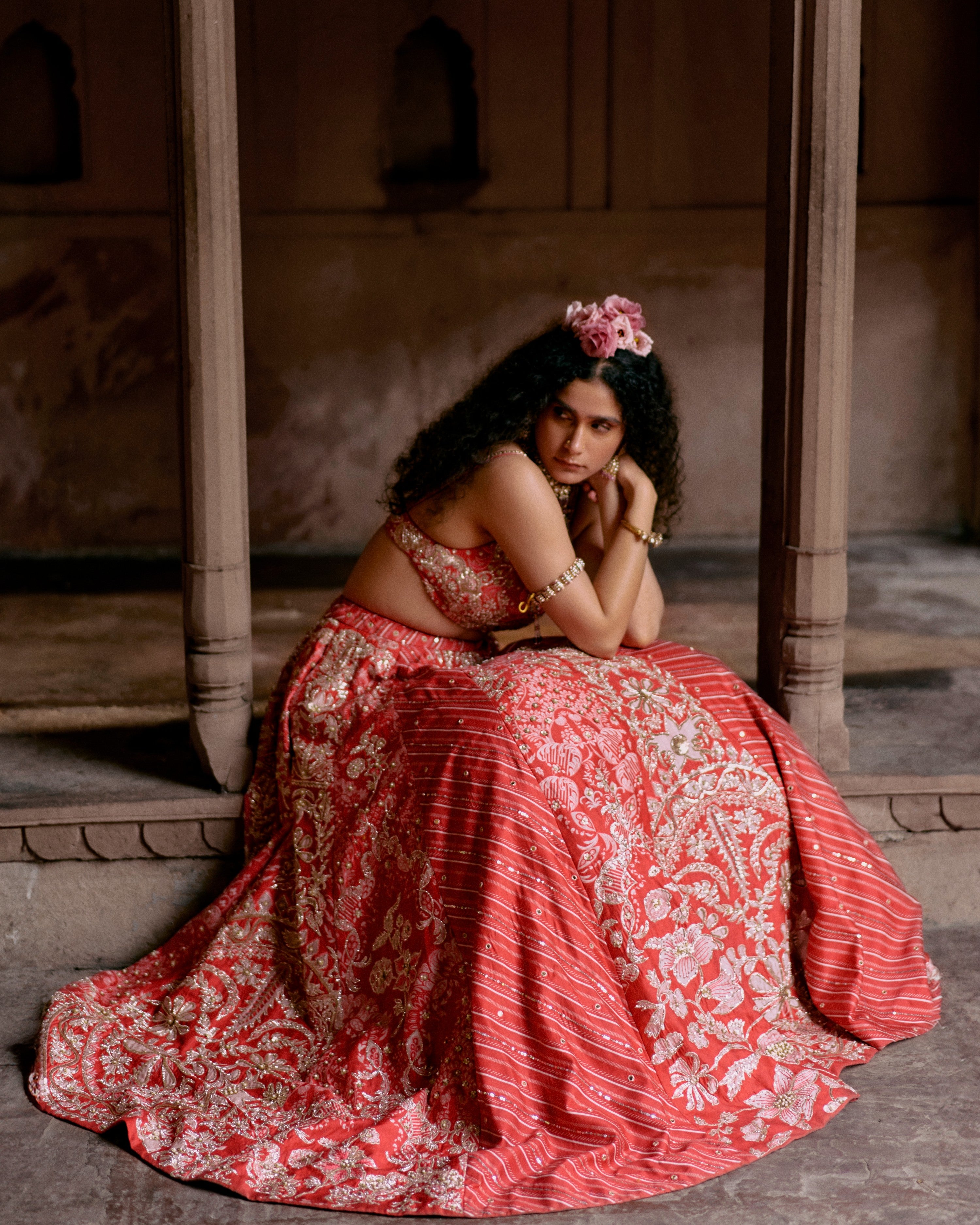 JEAN LEHENGA SET