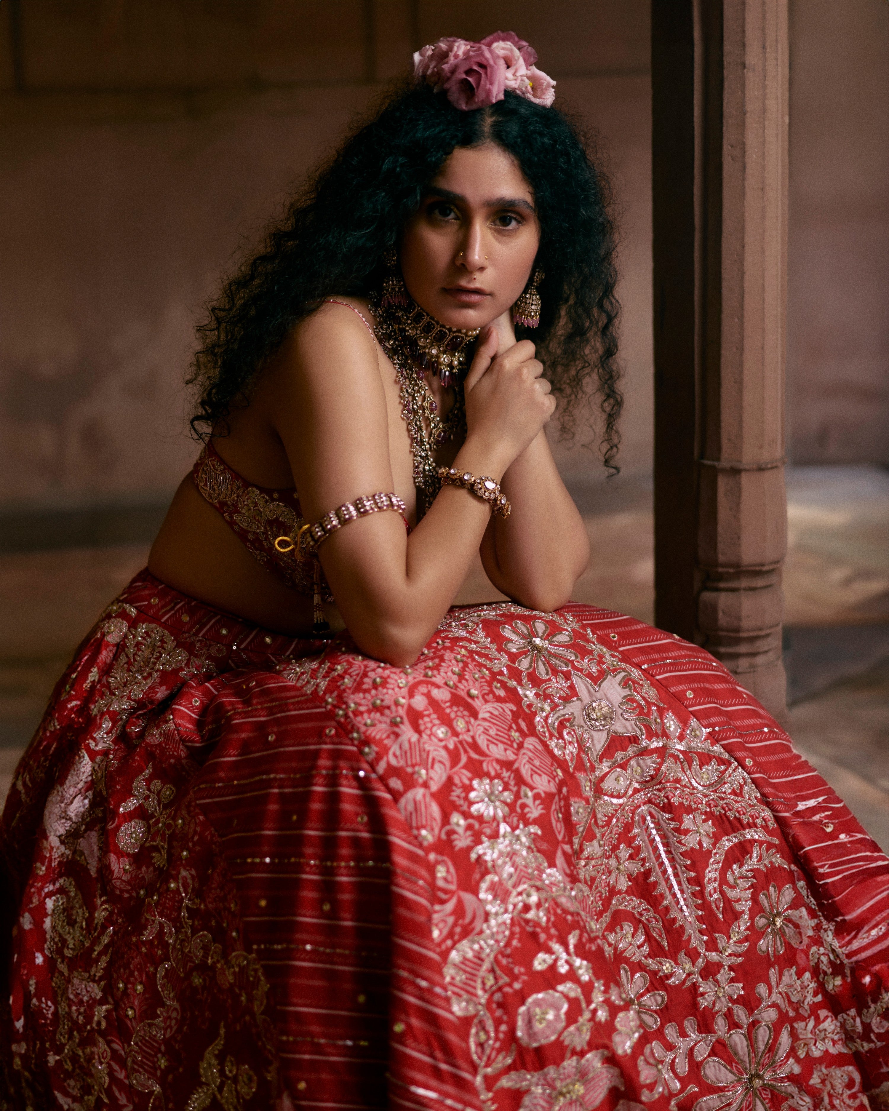 JEAN LEHENGA SET