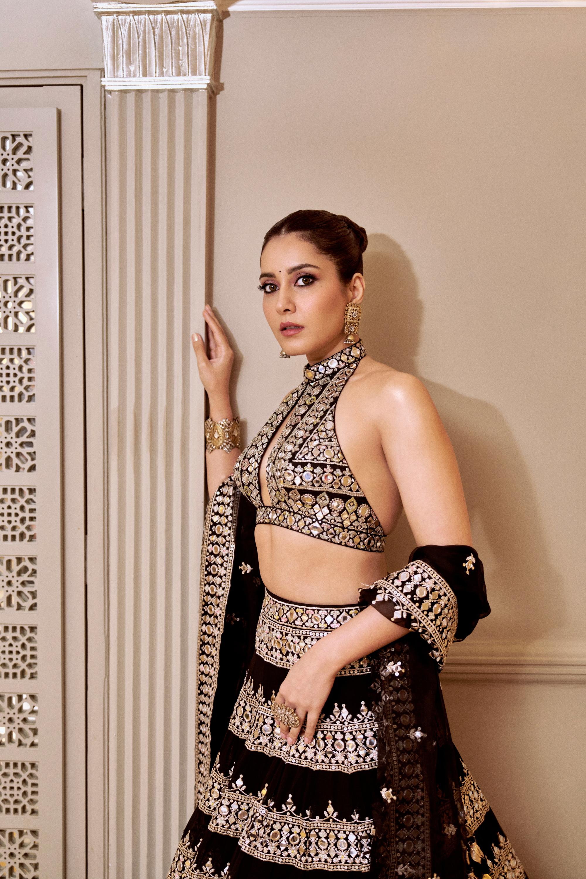 Rashi Khanna in Farheen Lehenga Set