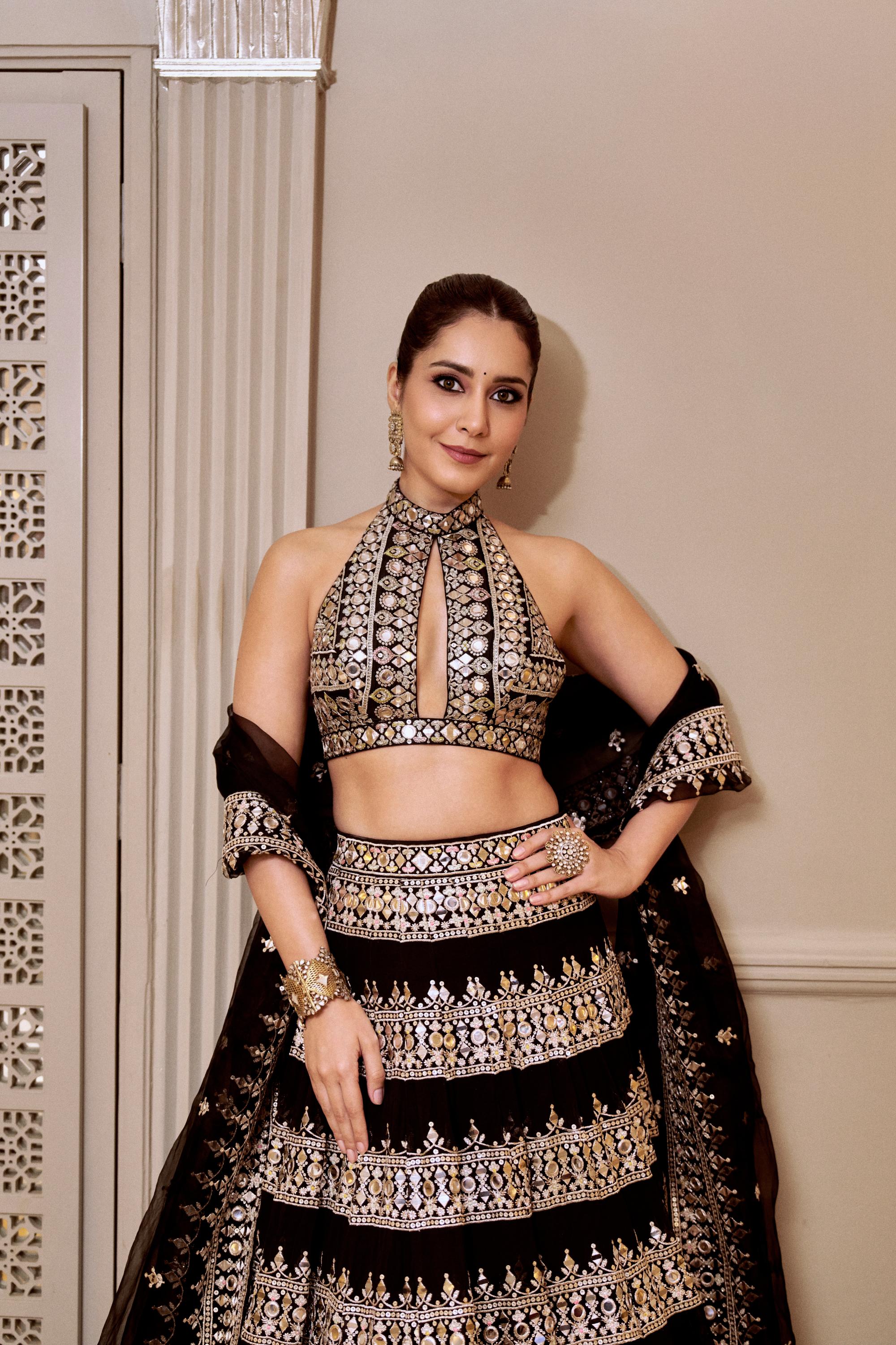 Rashi Khanna in Farheen Lehenga Set