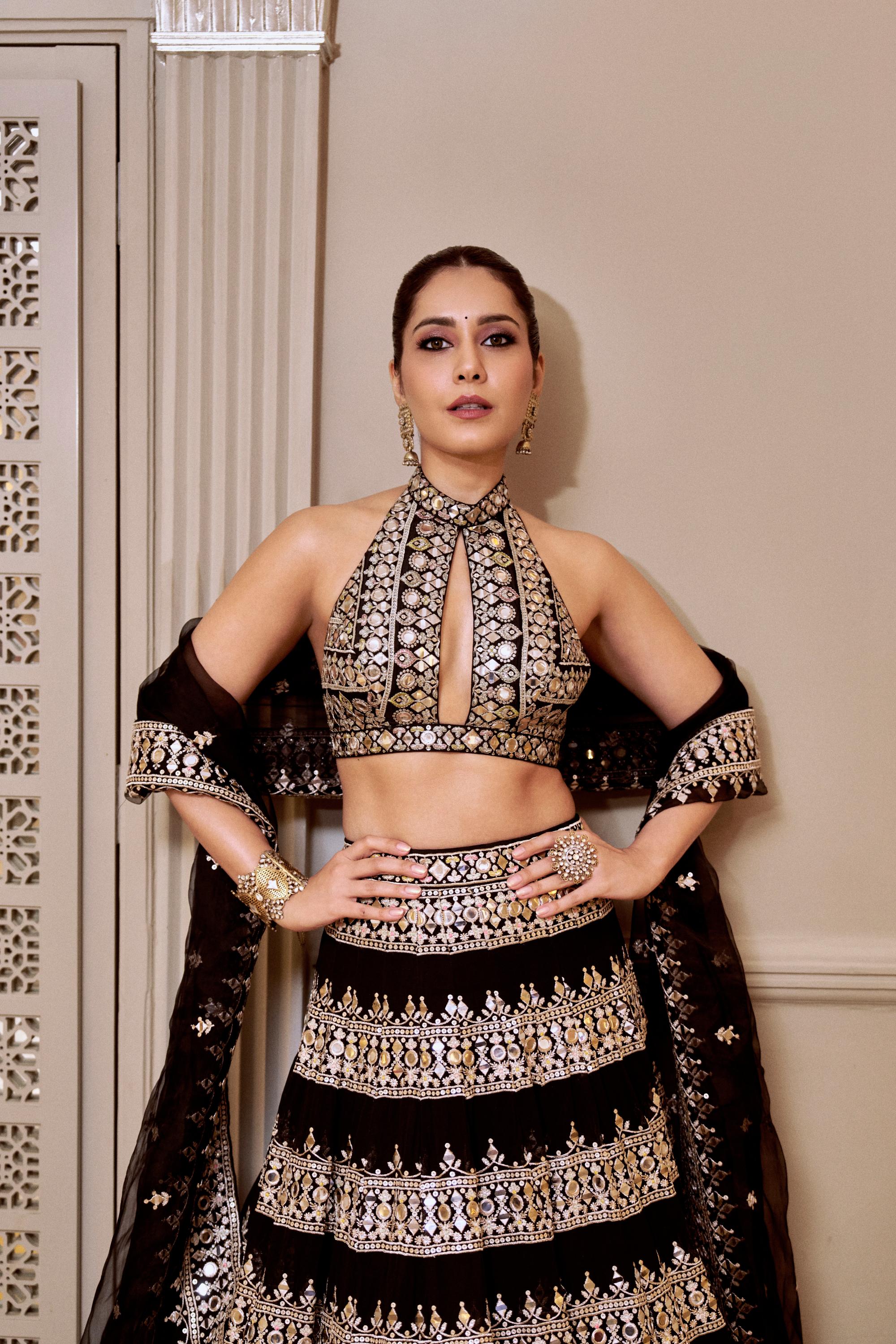 Rashi Khanna in Farheen Lehenga Set