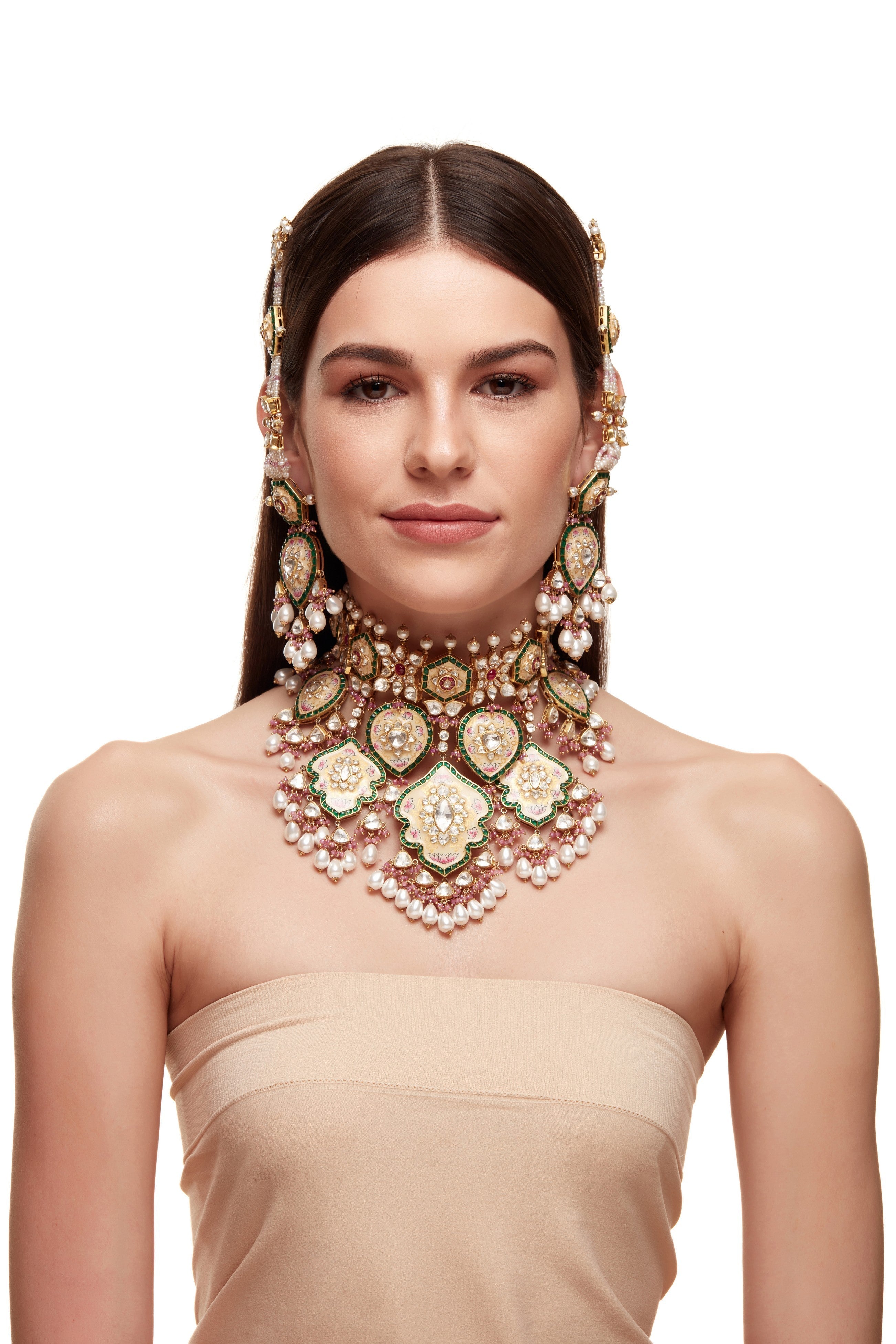 Ivory Meenakari Bridal Set