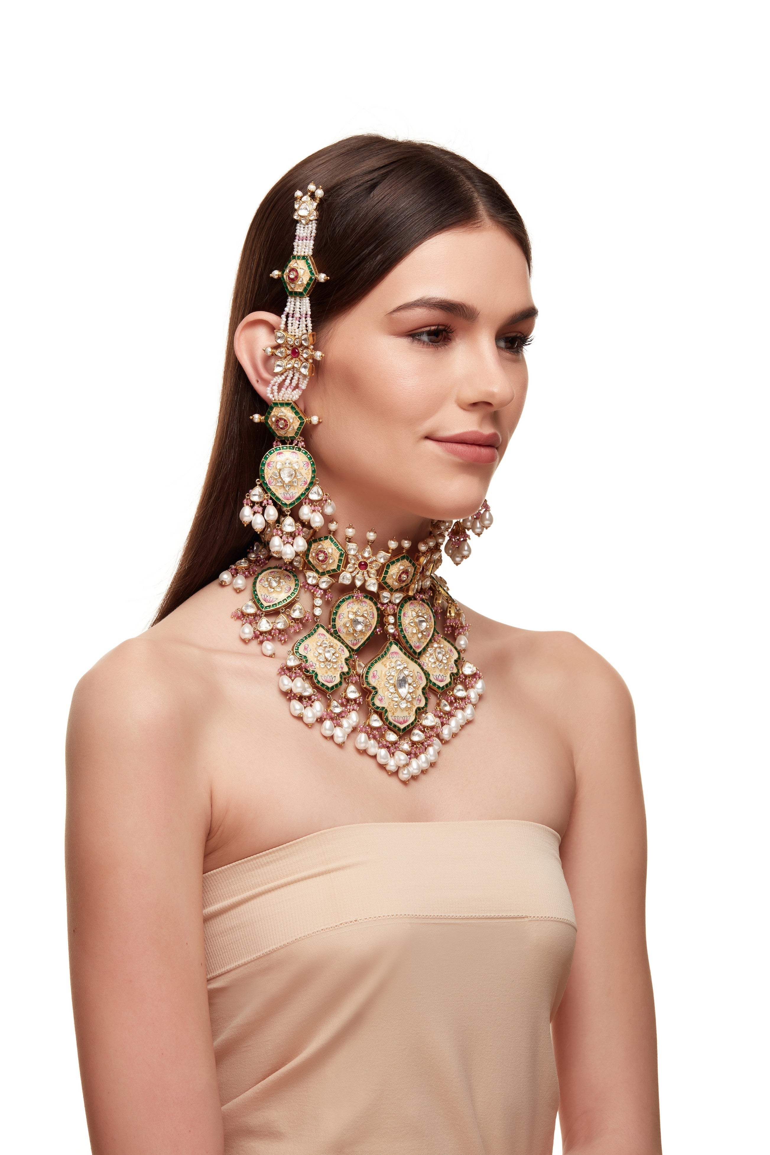 Ivory Meenakari Bridal Set