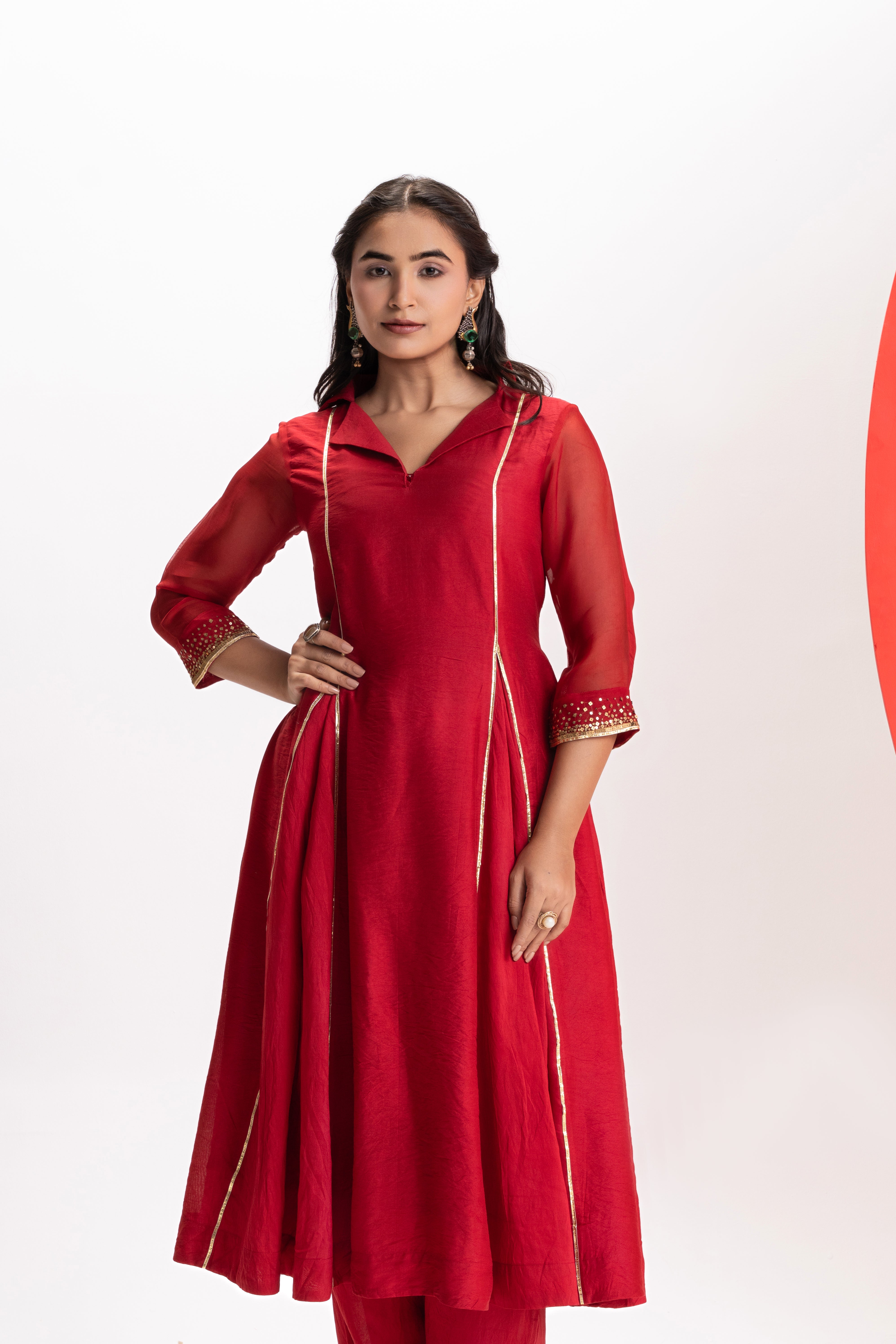 RED KALI TUNIC SET