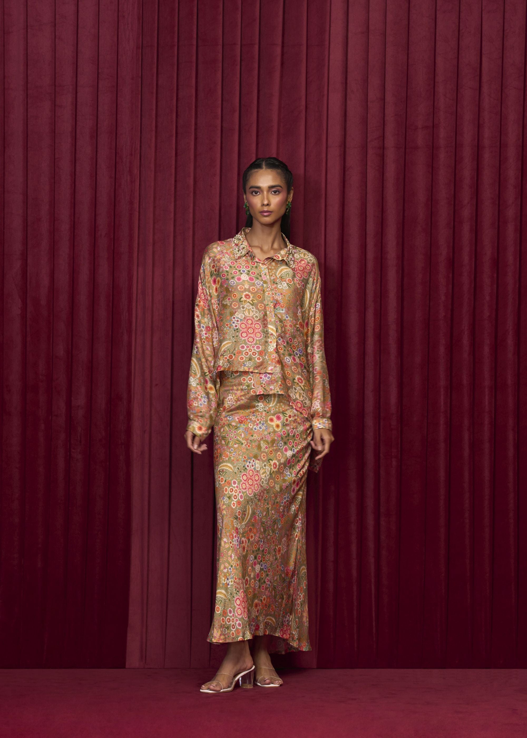 Groove Shirt Skirt Set
