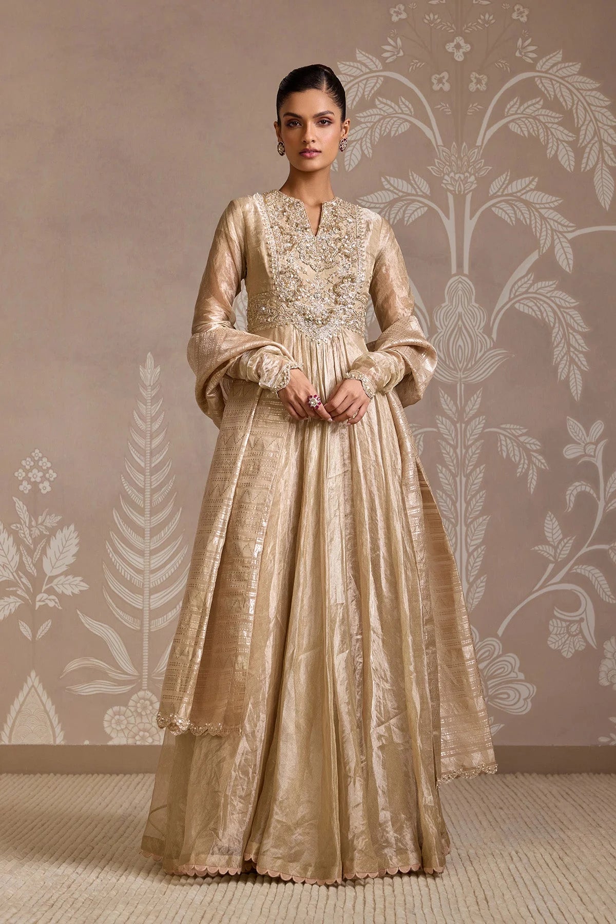 Weft Anarkali Set