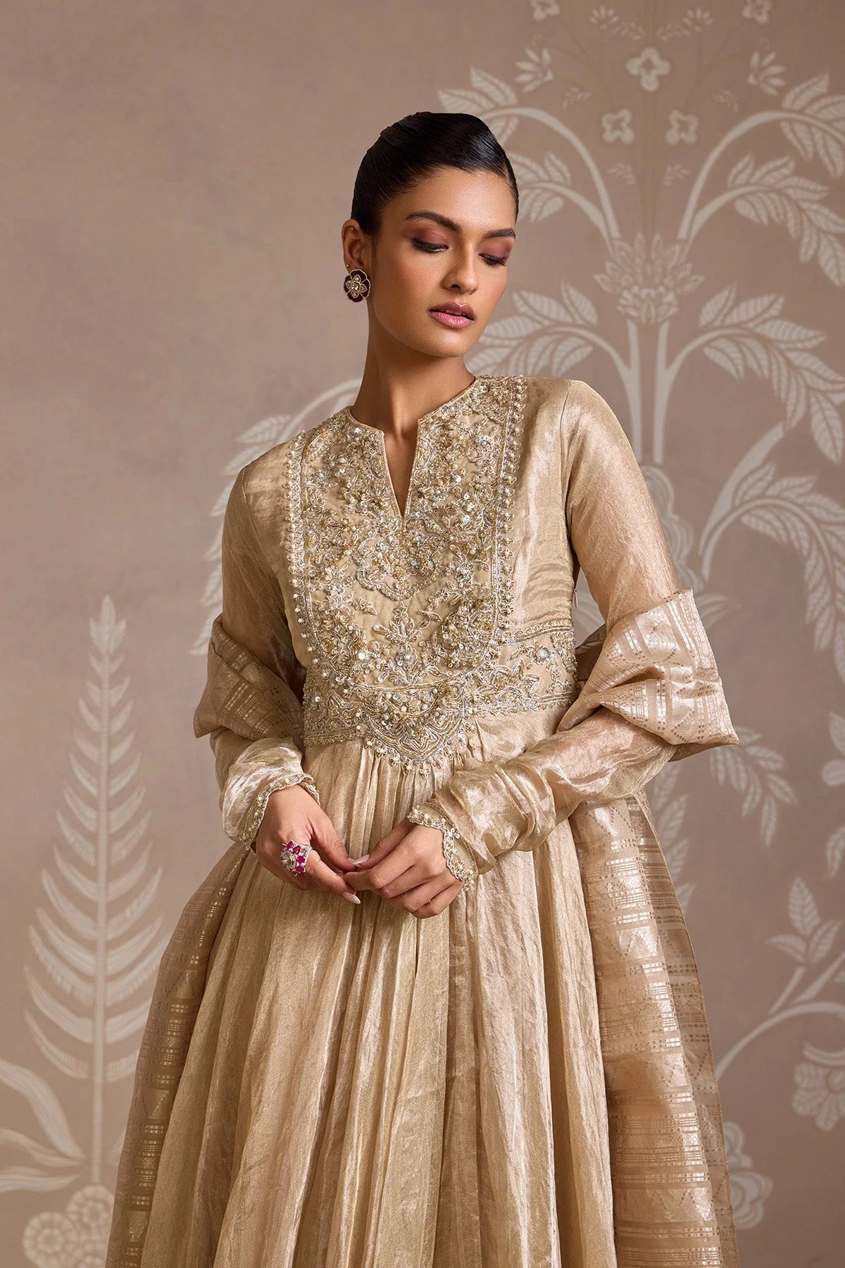 Weft Anarkali Set