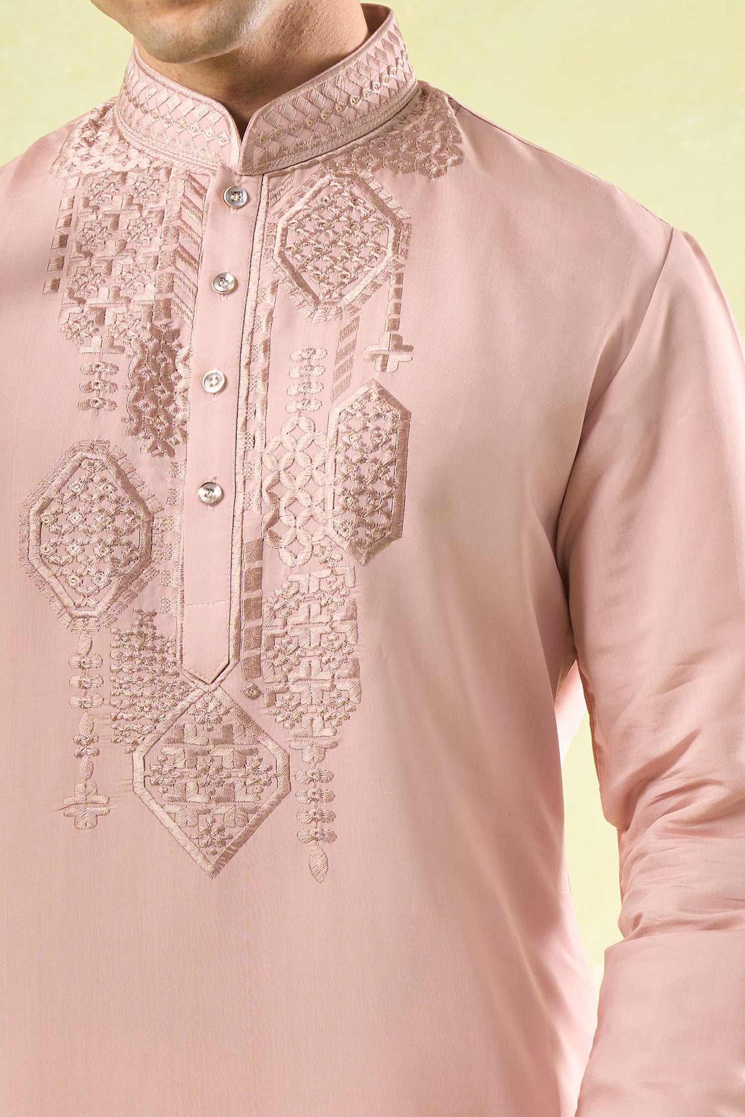 Blush Pink Embroidered Kurta Set